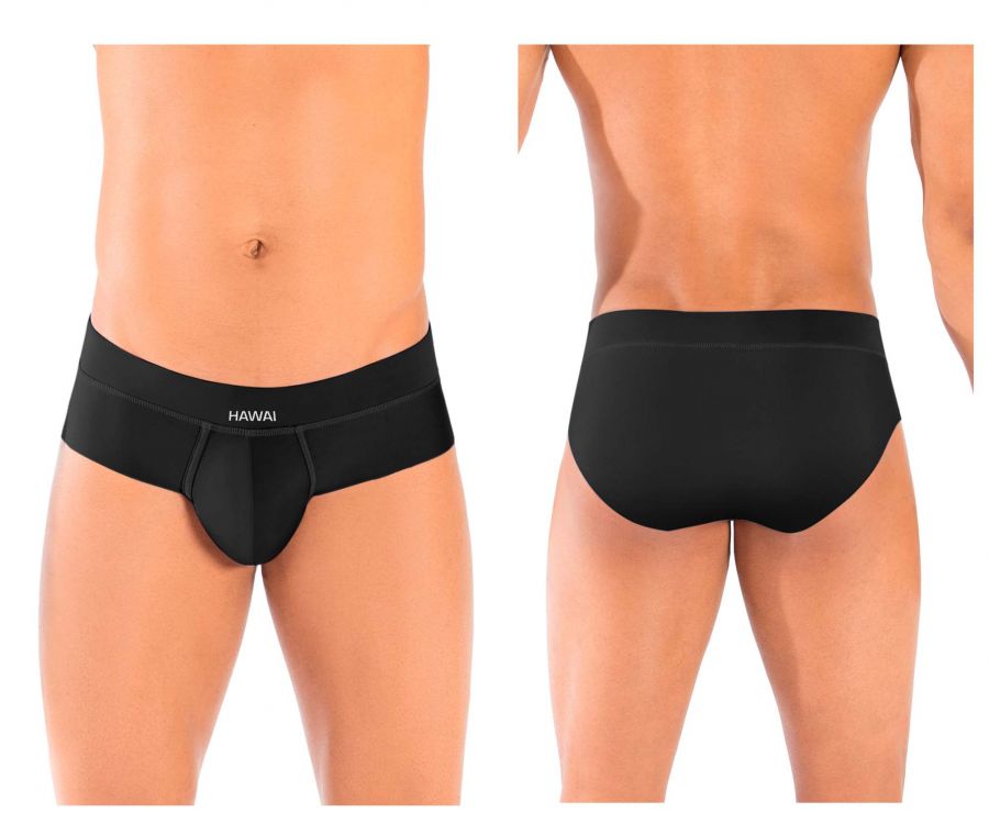 HAWAI 42141 Solid Hip Briefs Color Black