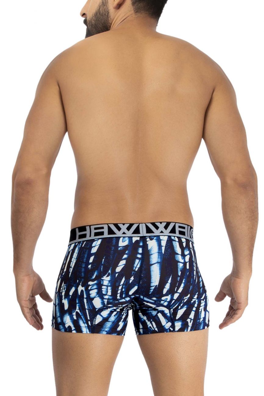 Boxer en microfibre imprimé HAWAI 42172 Couleur Bleu foncé