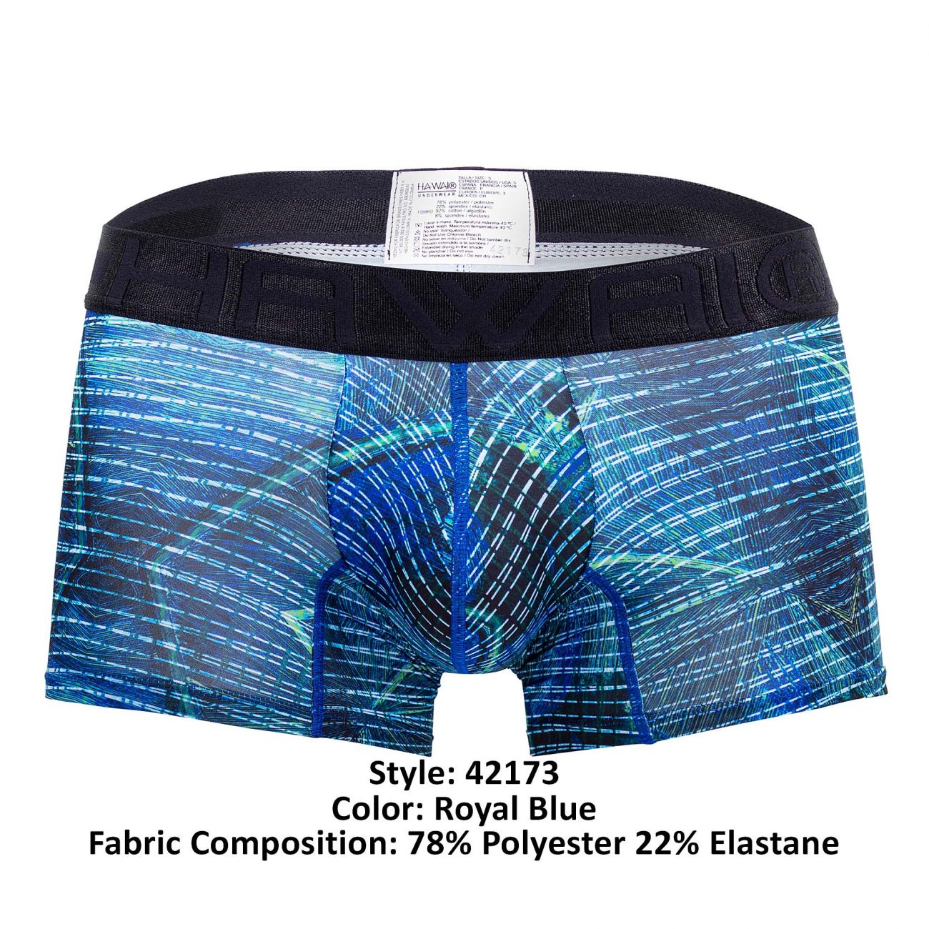 HAWAI 42173 Printed Microfiber Trunks Color Royal Blue