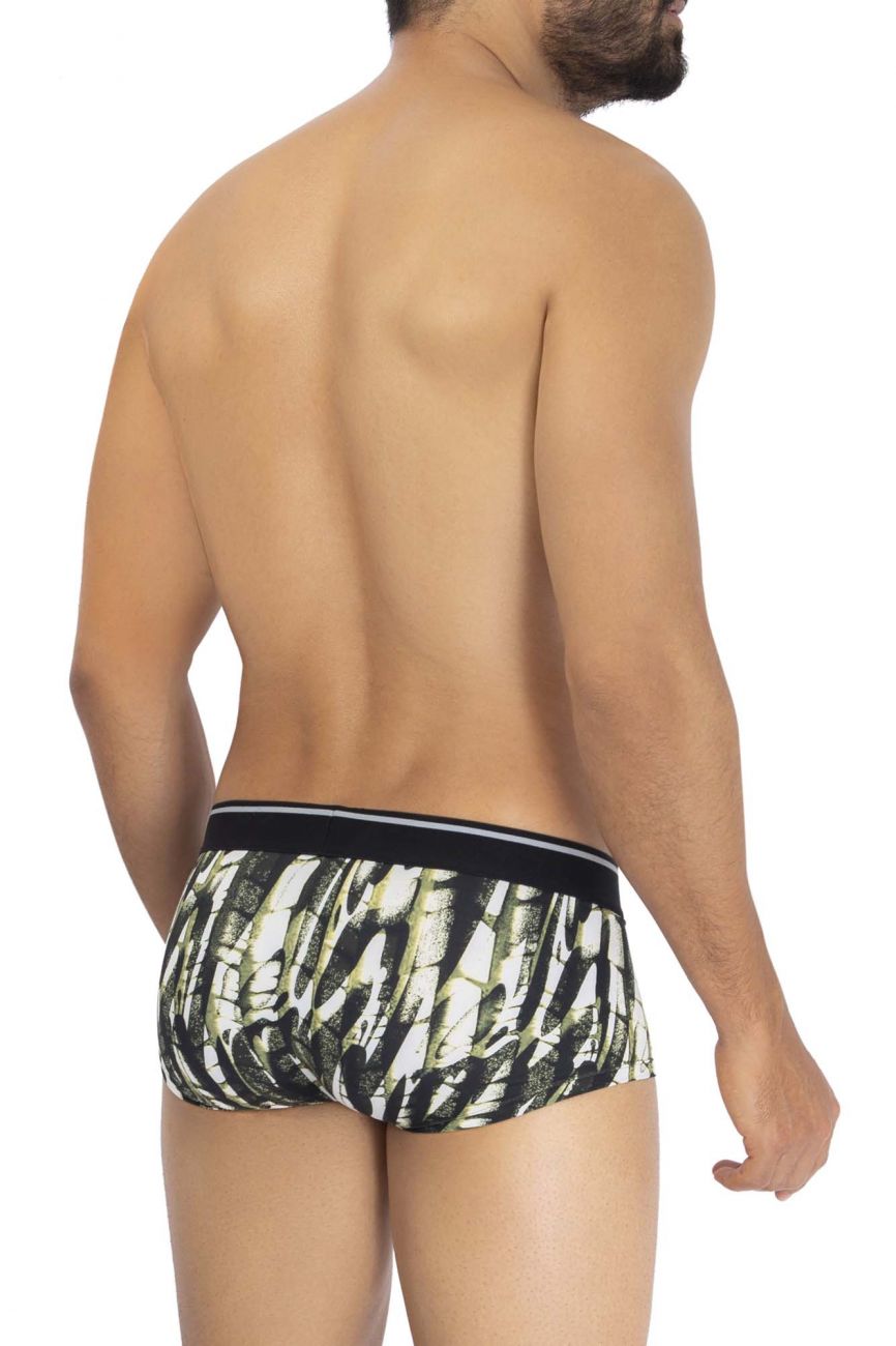 Slip en microfibre imprimé HAWAI 42182 Couleur Vert militaire