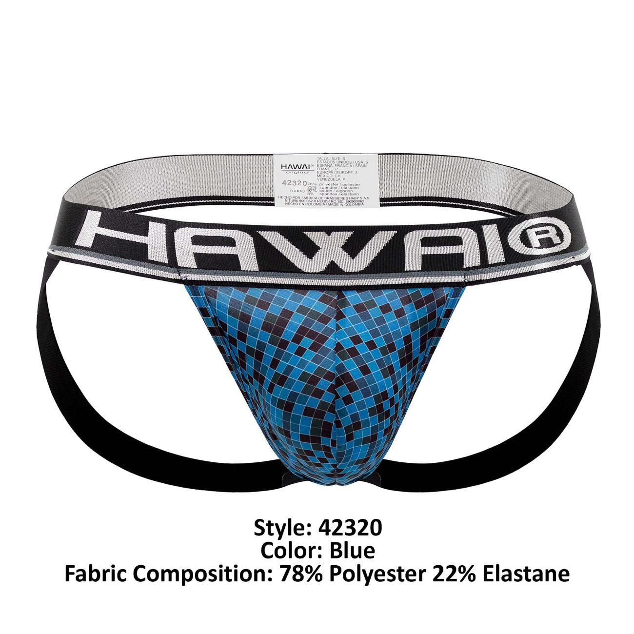 Jockstrap en microfibre HAWAI 42320 Couleur Bleu