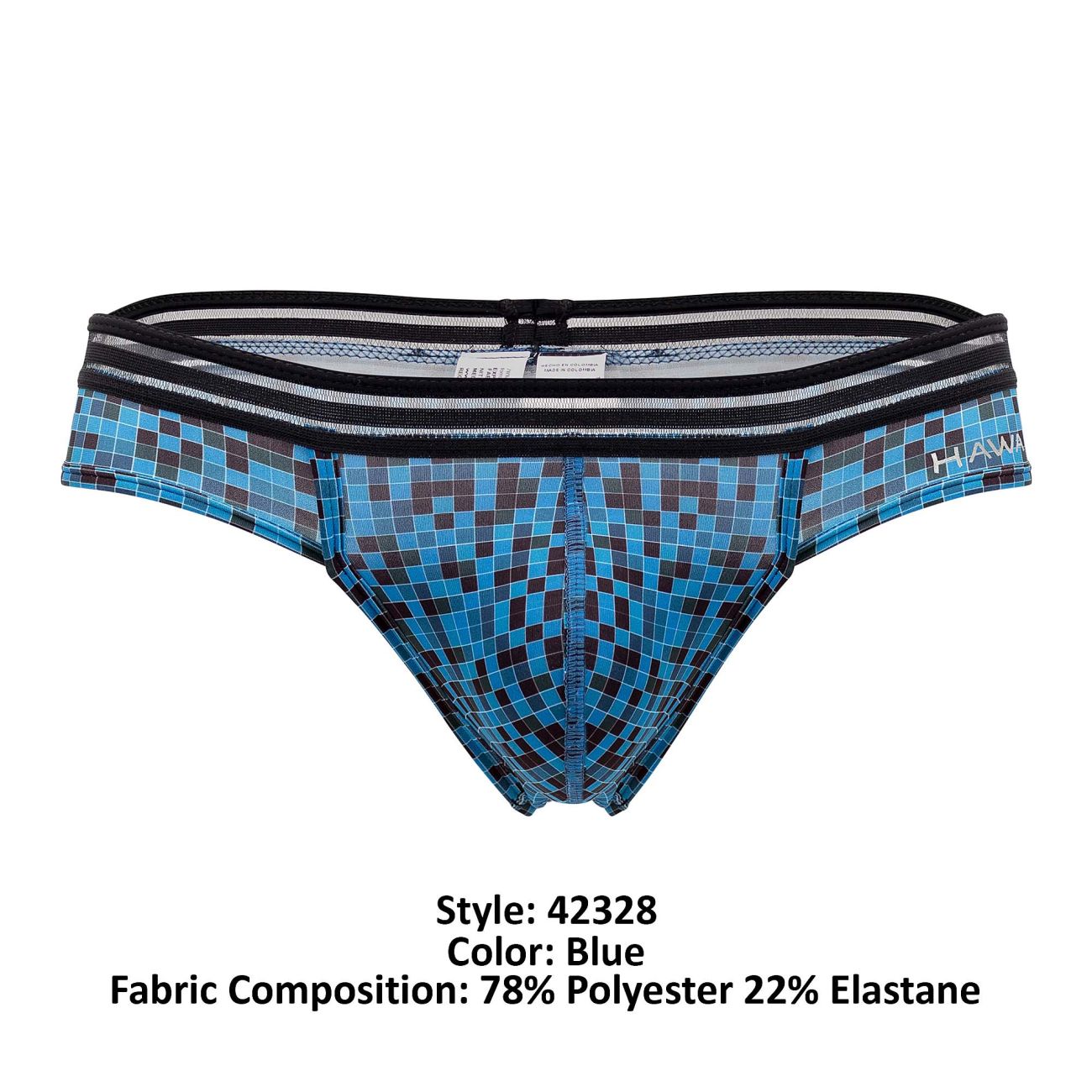 HAWAI 42328 Mikrofaser-Strings Farbe Blau