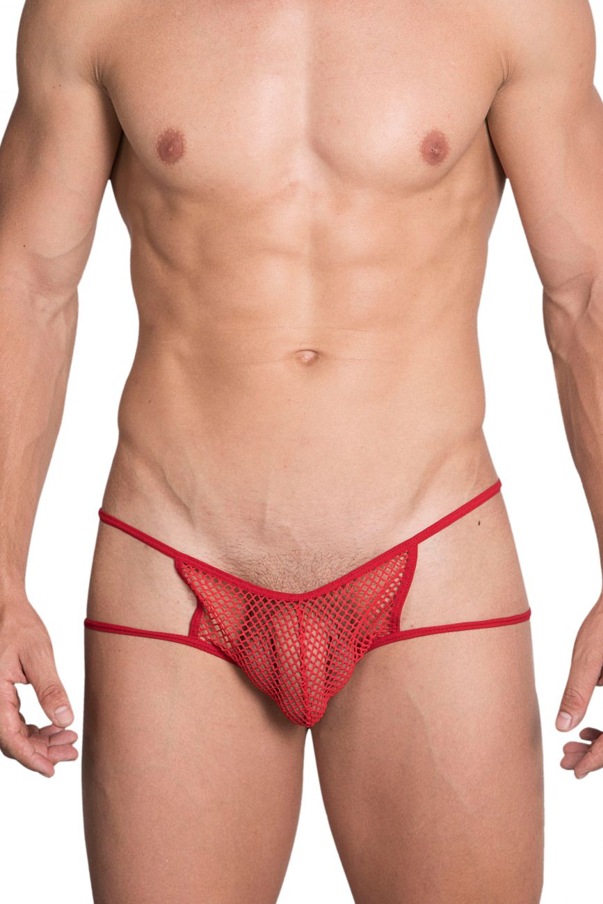 Hidden 965 Open Side Briefs Color Red