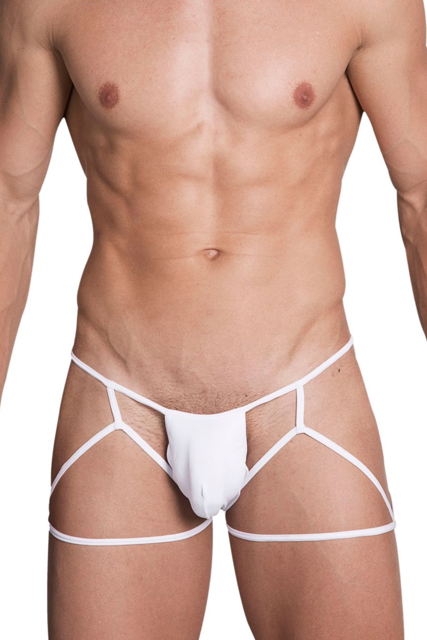 Jockstrap-Thong Hidden 971 Couleur Blanc