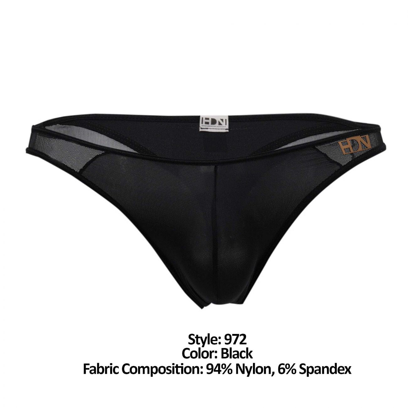 Bikini-string en maille Hidden 972 Couleur Noir