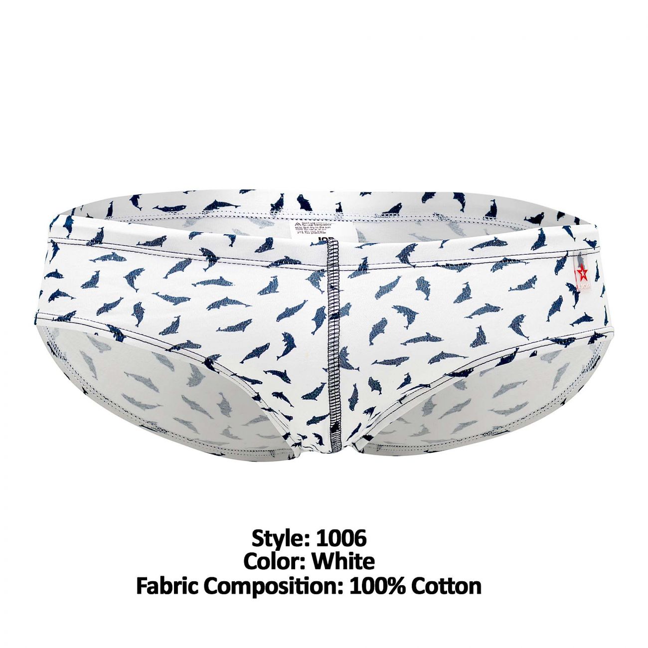 JOR 1006 Whales Briefs Color White