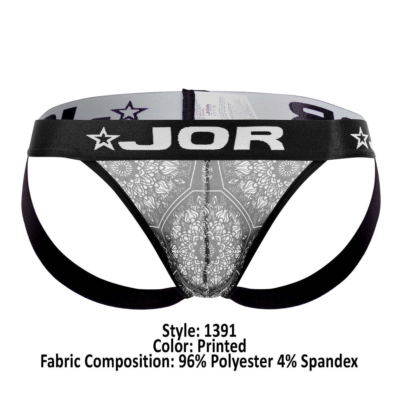 JOR 1391 Jockstrap de nuit imprimé en couleur