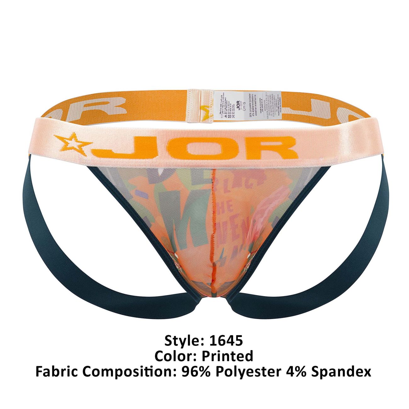 Jockstrap JOR 1645 DF imprimé en couleur