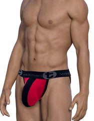 WildmanT Cotton Big Boy Pouch Stripe Jockstrap Red/Black - EricSaloDesign.com