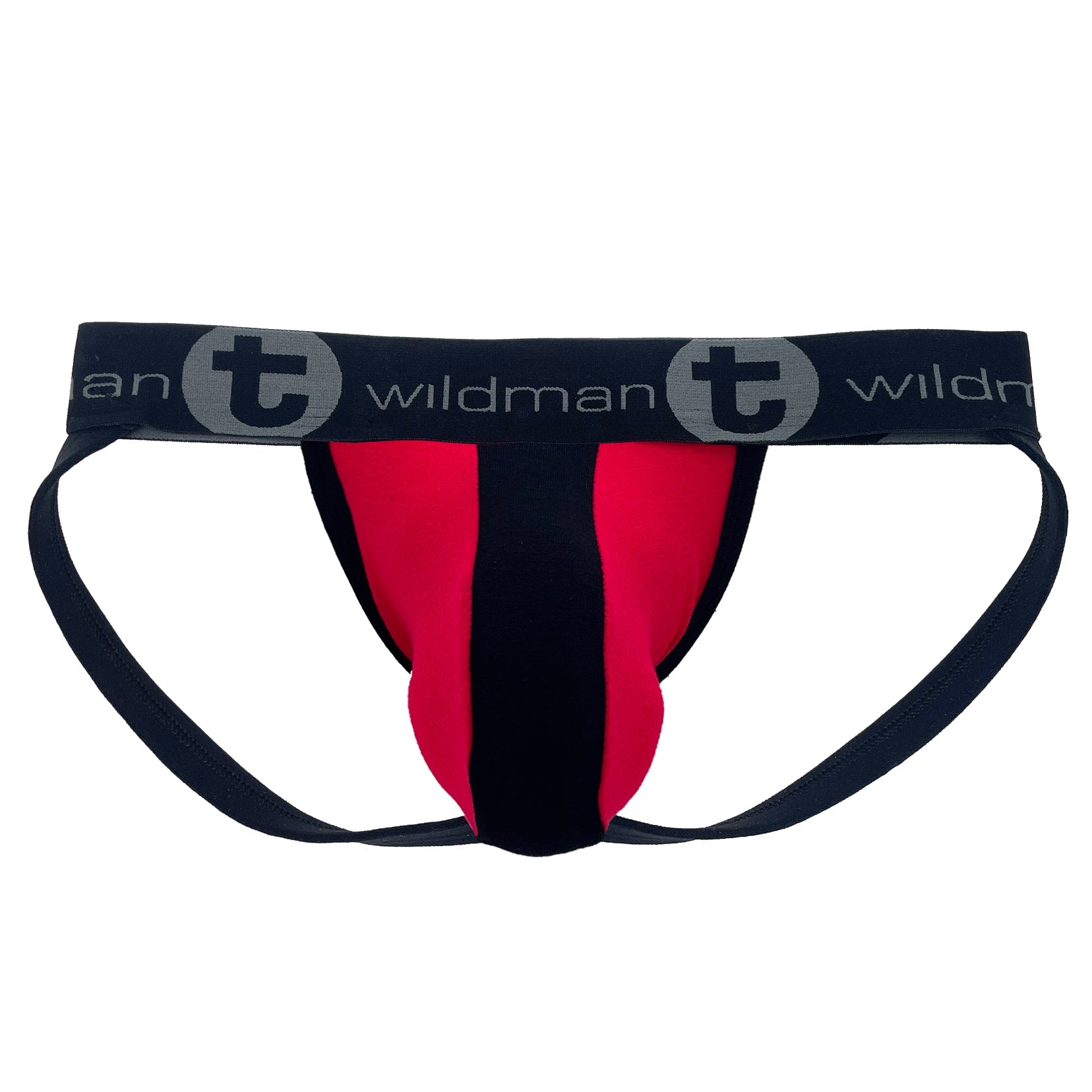 WildmanT Cotton Big Boy Pouch Stripe Jockstrap Red/Black - EricSaloDesign.com