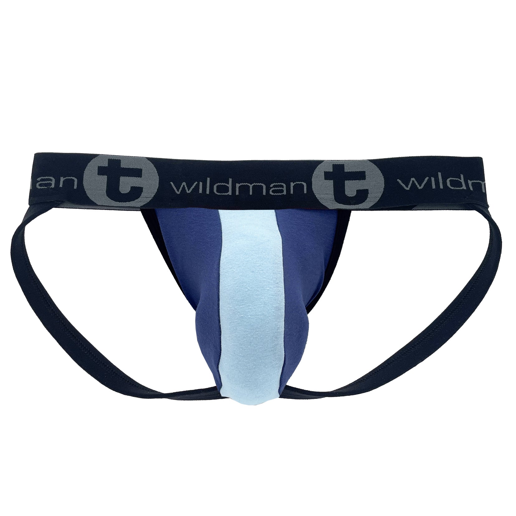 WildmanT Cotton Big Boy Pouch Stripe Jockstrap Royal Blue/Baby Blue - EricSaloDesign.com