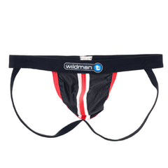 WildmanT Raw Sport Stripe Jockstrap with Duraband Waistband Red - EricSaloDesign.com