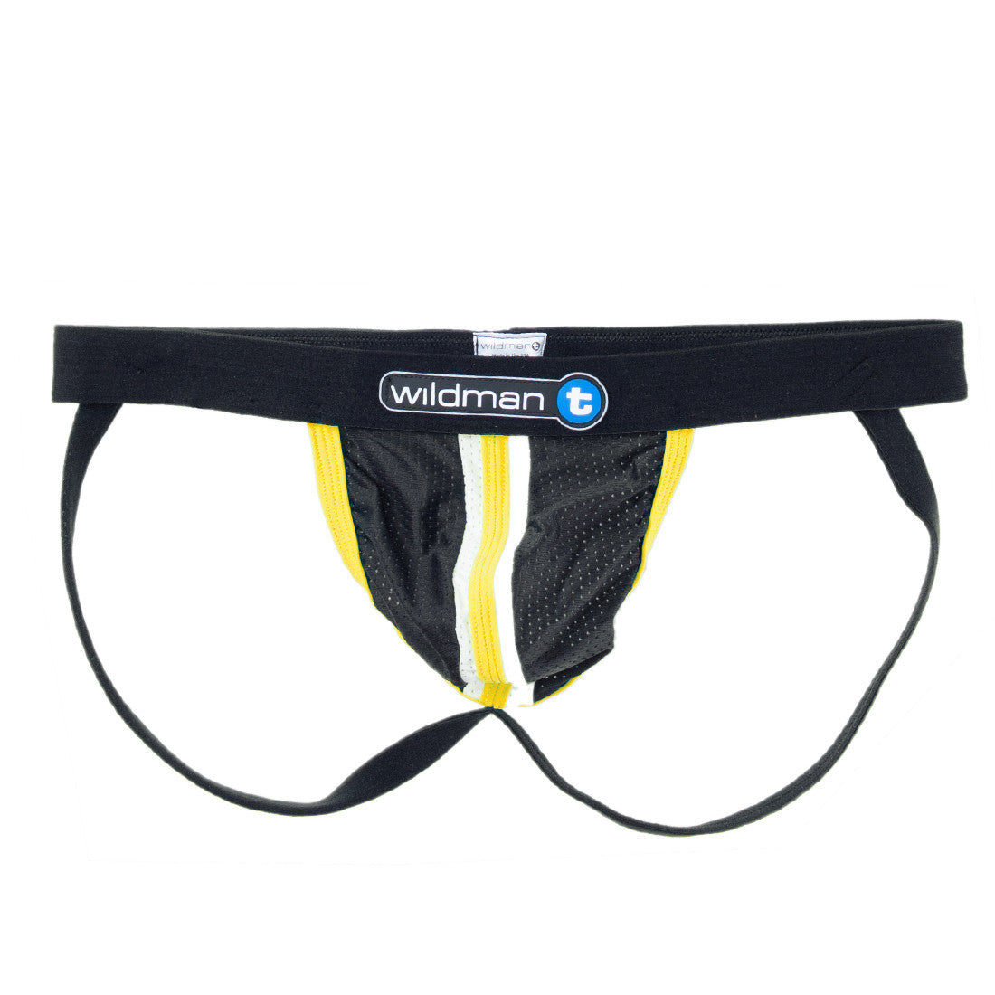 WildmanT Raw Sport Stripe Jockstrap with Duraband Waistband Yellow - EricSaloDesign.com