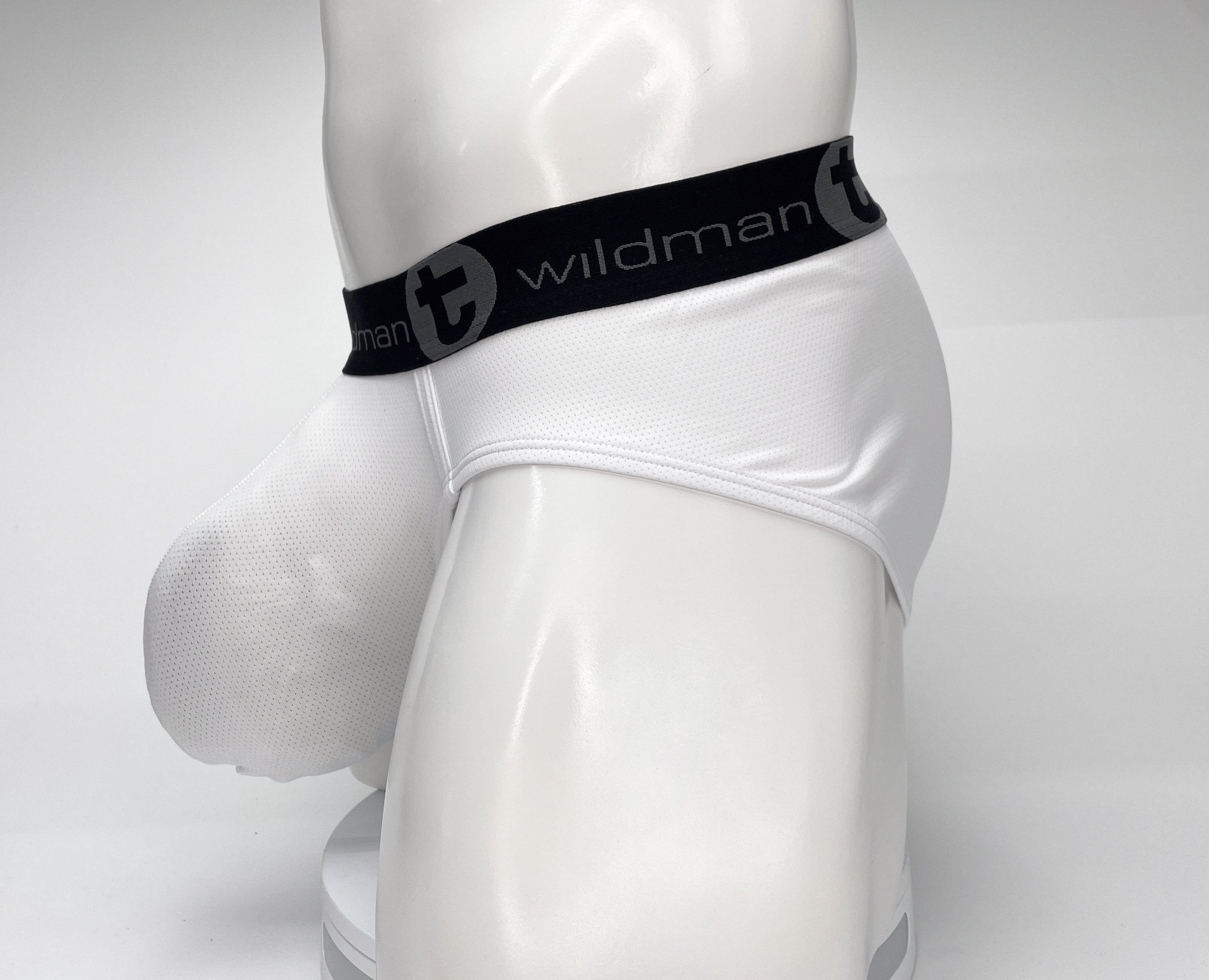 WildmanT Mesh Monster Cock Brief White - EricSaloDesign.com