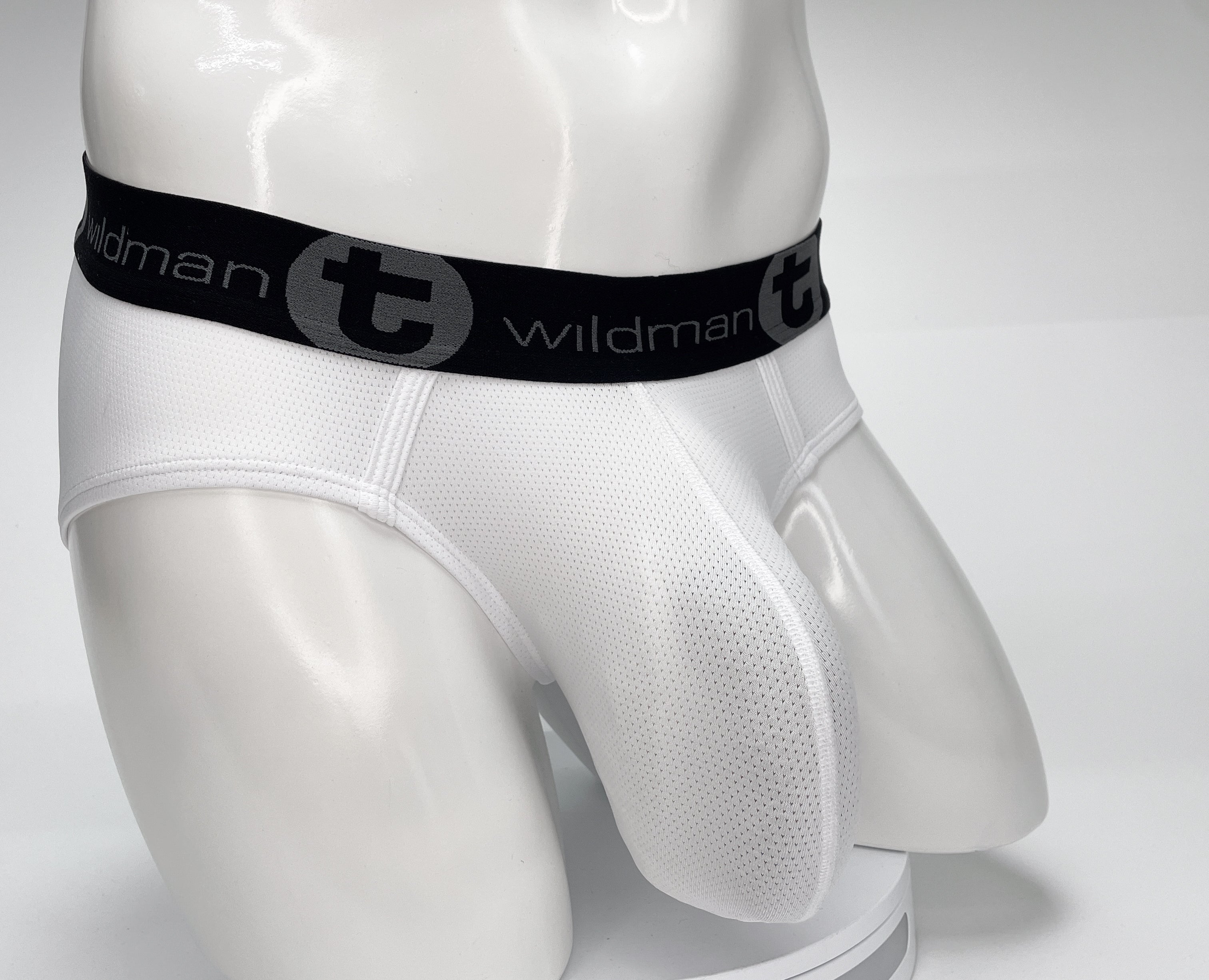 WildmanT Mesh Monster Cock Brief White - EricSaloDesign.com