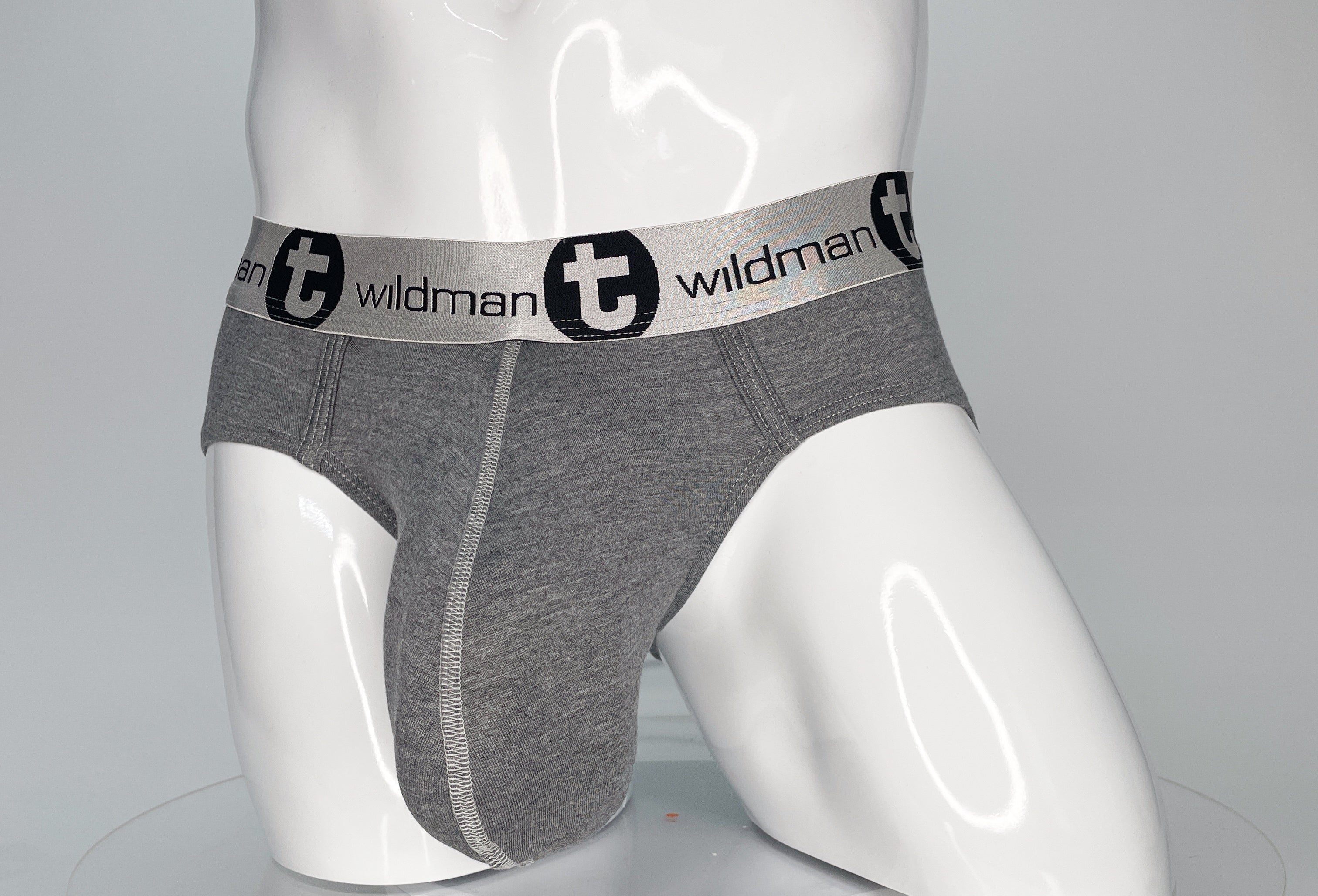 WildmanT Modal Monster Cock Brief Gray - EricSaloDesign.com