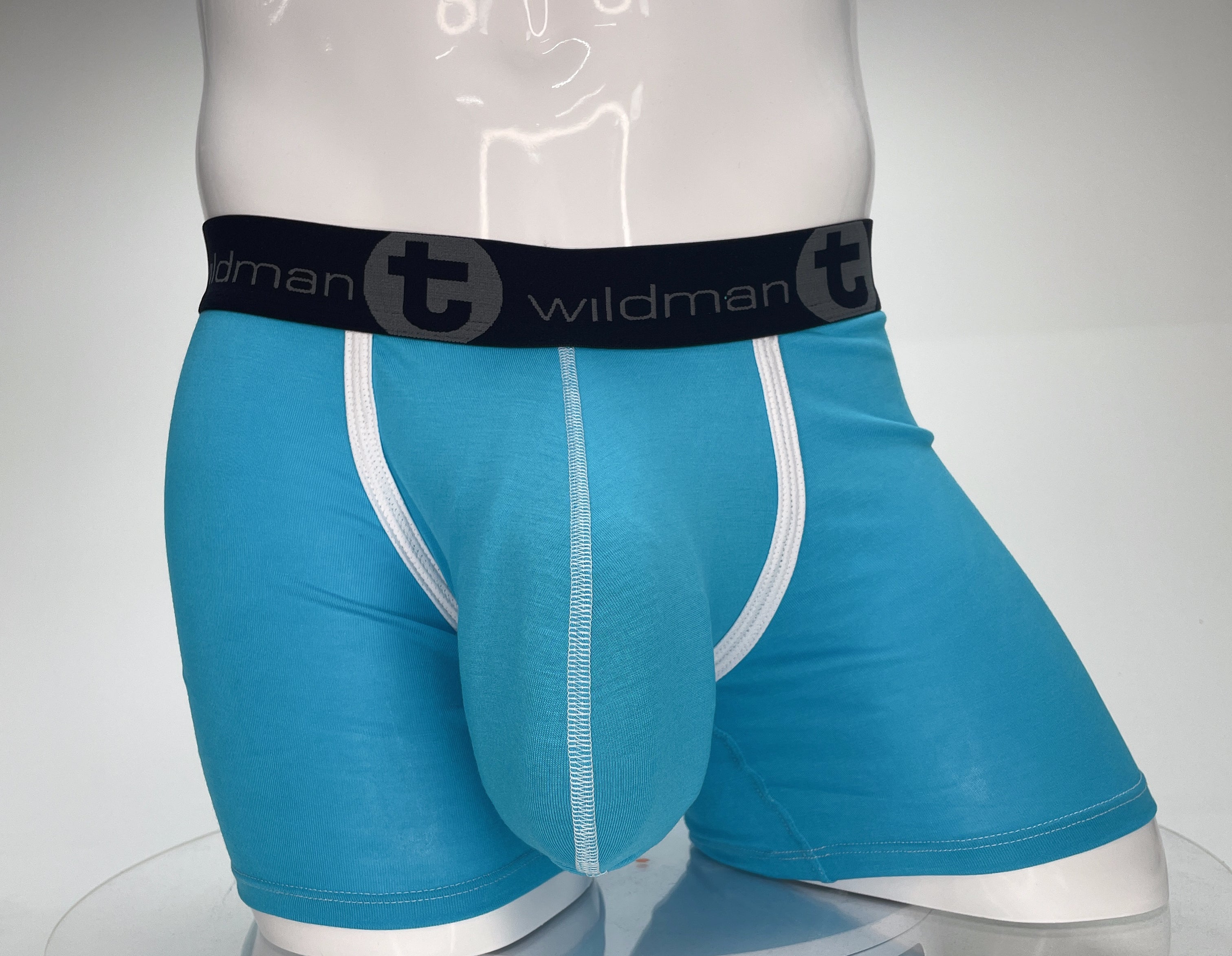 WildmanT Modal Monster Cock 5" Inseam Boxer Brief Baby Blue - EricSaloDesign.com