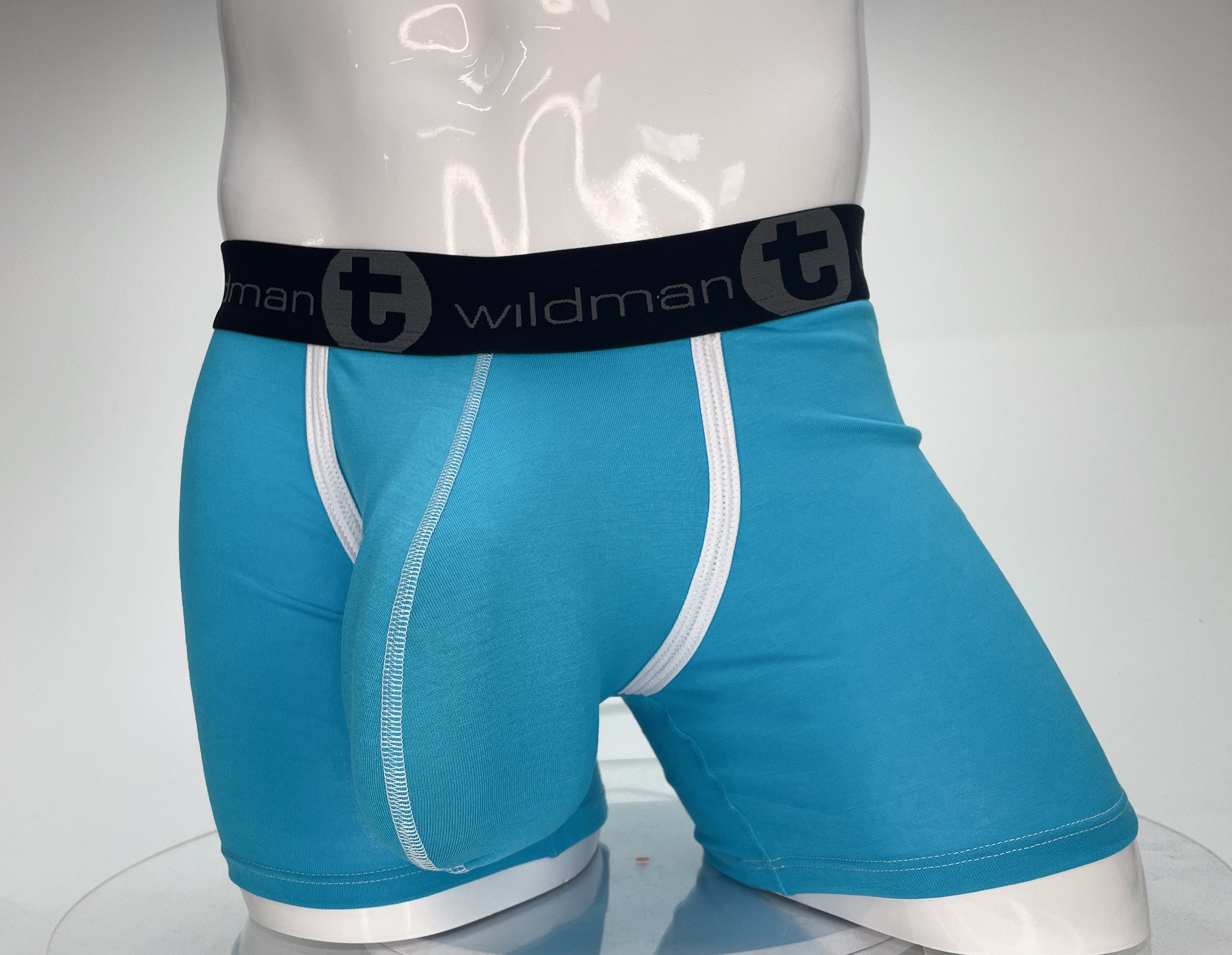 WildmanT Modal Monster Cock 5" Inseam Boxer Brief Baby Blue - EricSaloDesign.com