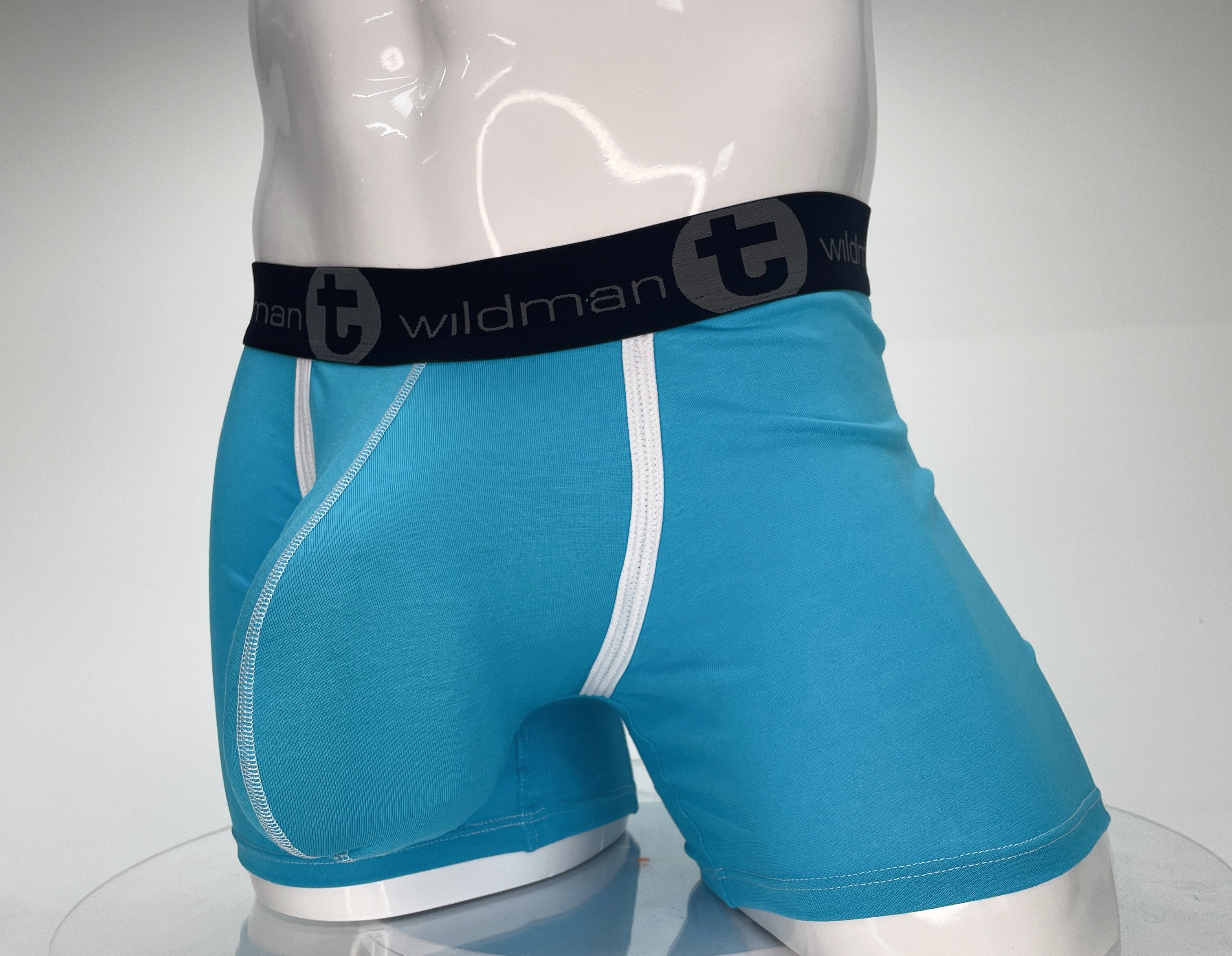 WildmanT Modal Monster Cock 5" Inseam Boxer Brief Baby Blue - EricSaloDesign.com