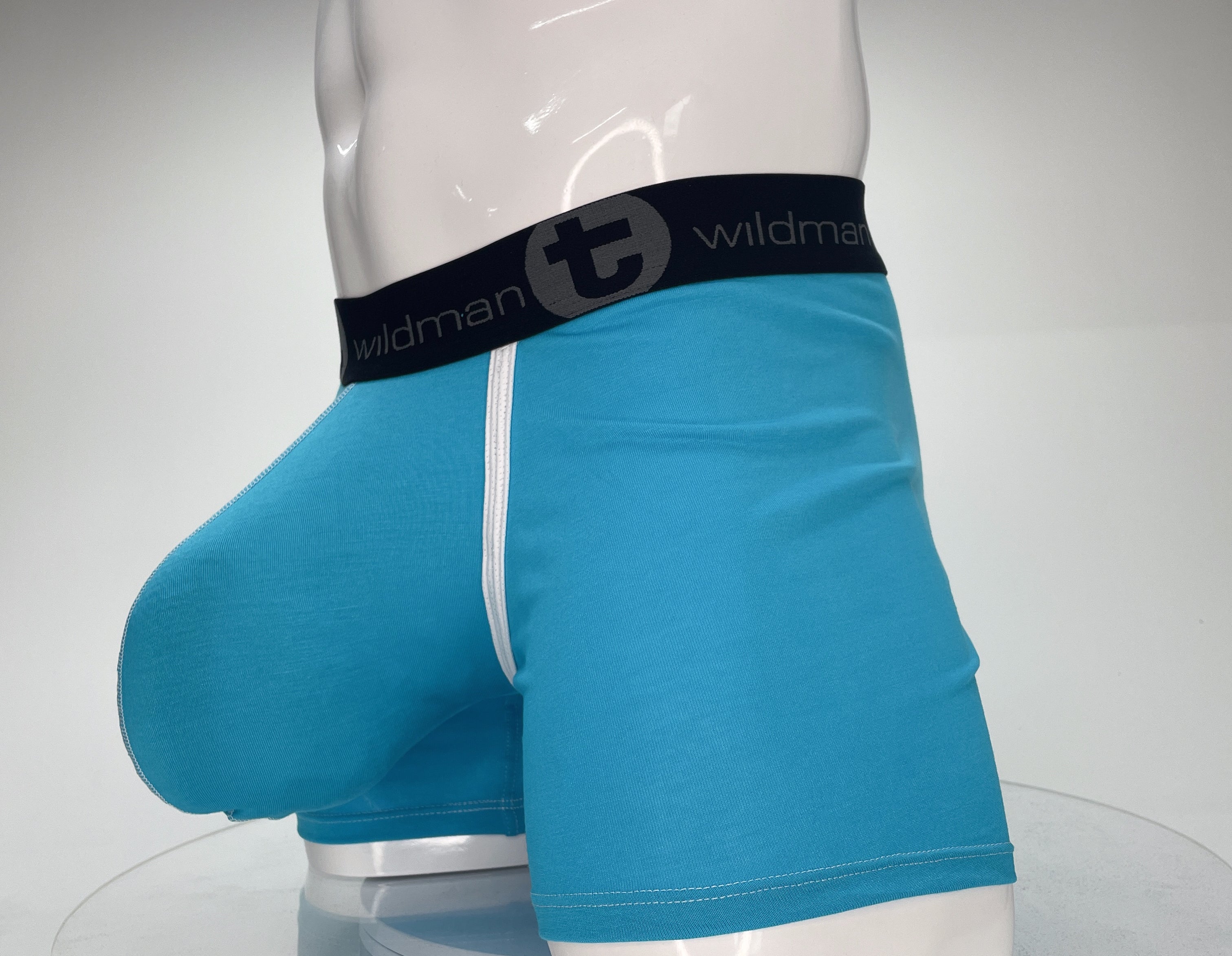 WildmanT Modal Monster Cock 5" Inseam Boxer Brief Baby Blue - EricSaloDesign.com