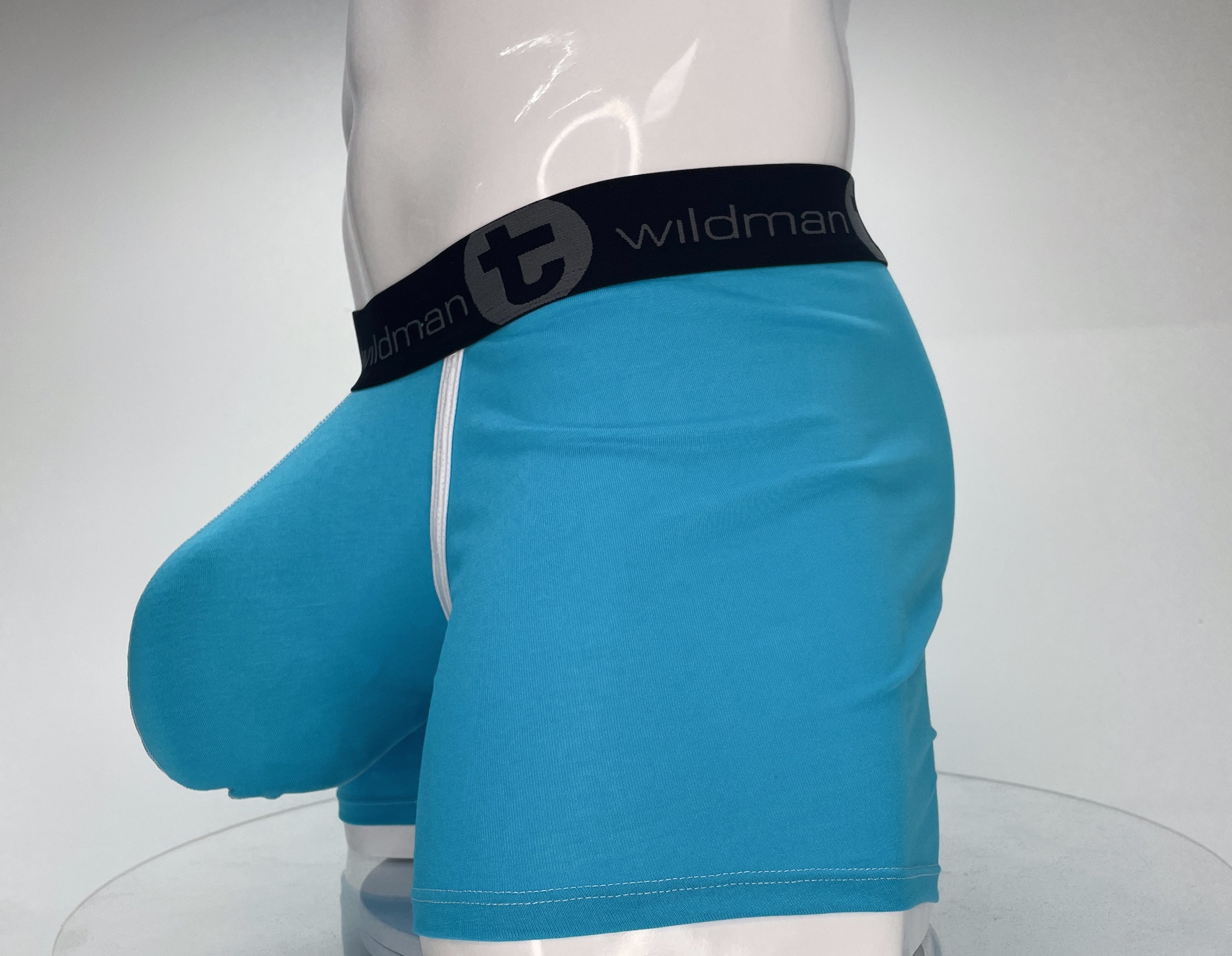 WildmanT Modal Monster Cock 5" Inseam Boxer Brief Baby Blue - EricSaloDesign.com