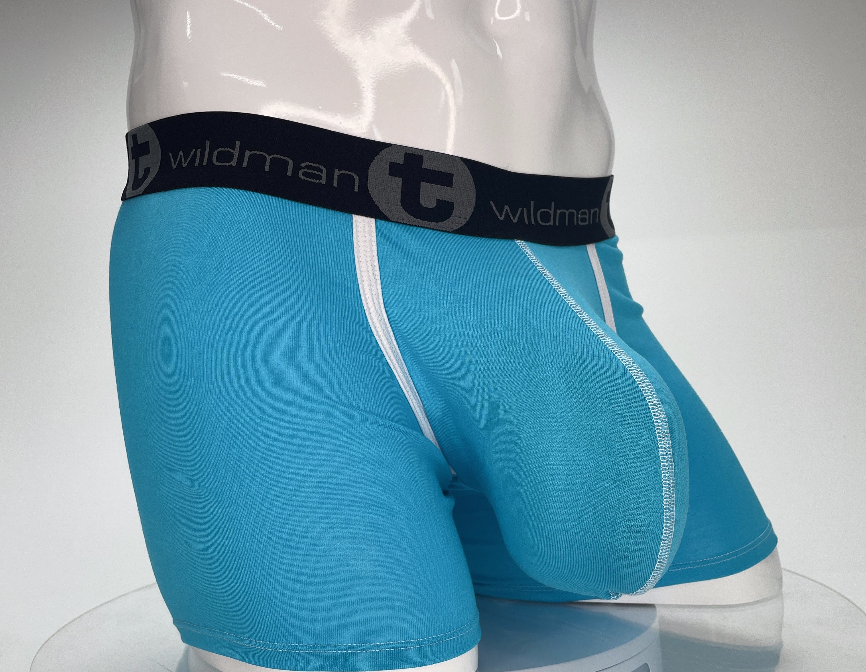 WildmanT Modal Monster Cock 5" Inseam Boxer Brief Baby Blue - EricSaloDesign.com