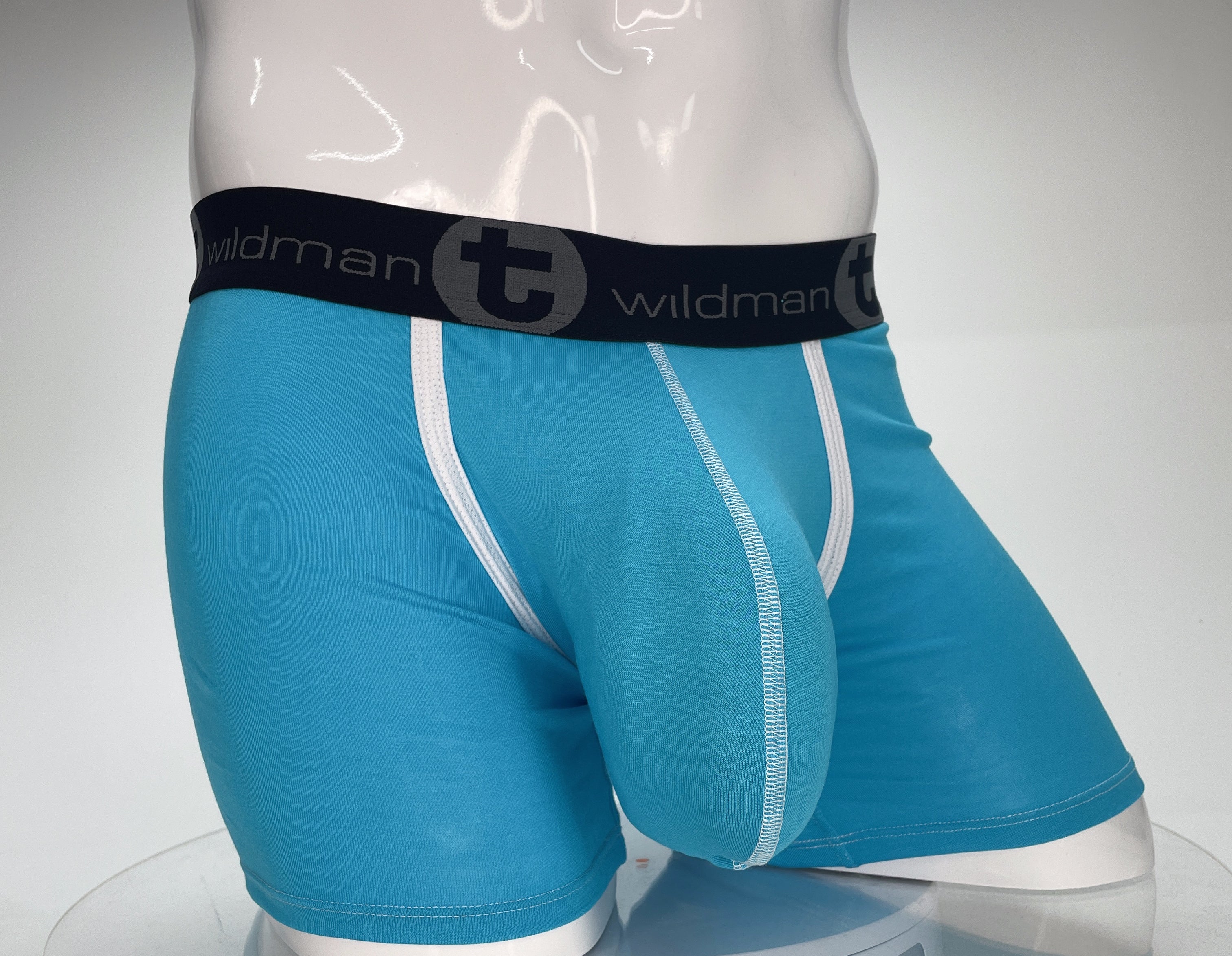 WildmanT Modal Monster Cock 5" Inseam Boxer Brief Baby Blue - EricSaloDesign.com