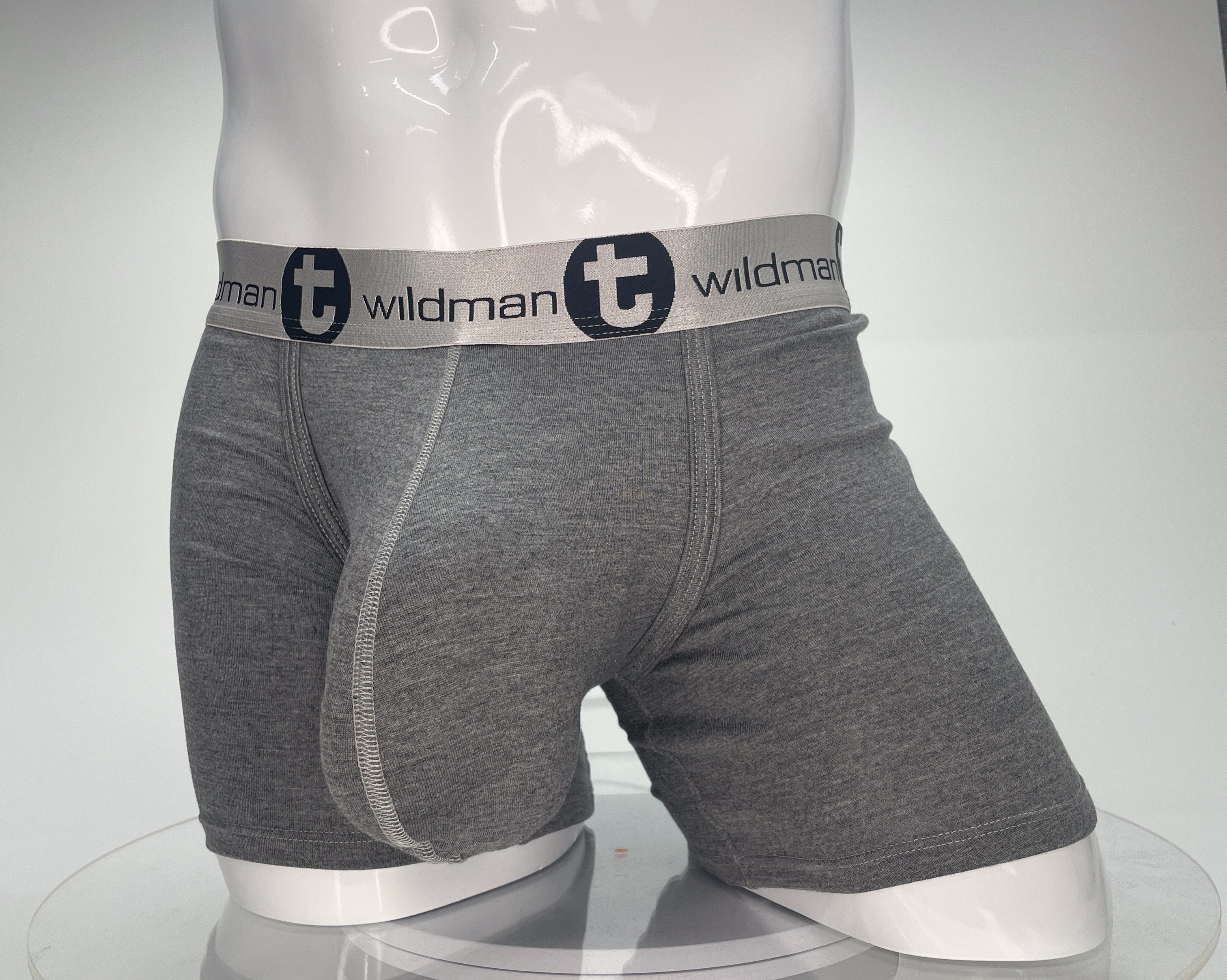 WildmanT Modal Monster Cock 5" Inseam Boxer Brief Gray - EricSaloDesign.com