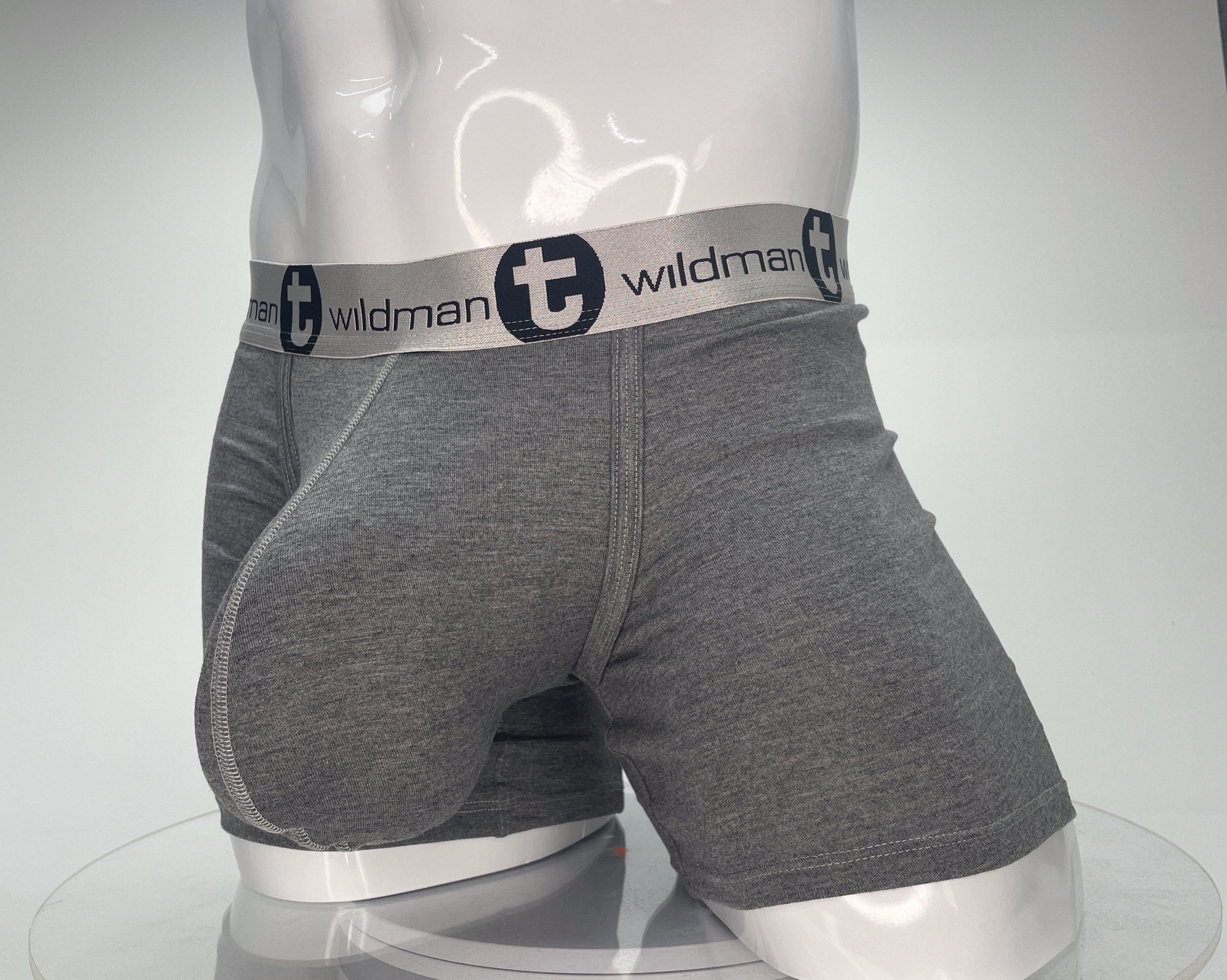 WildmanT Modal Monster Cock 5" Inseam Boxer Brief Gray - EricSaloDesign.com