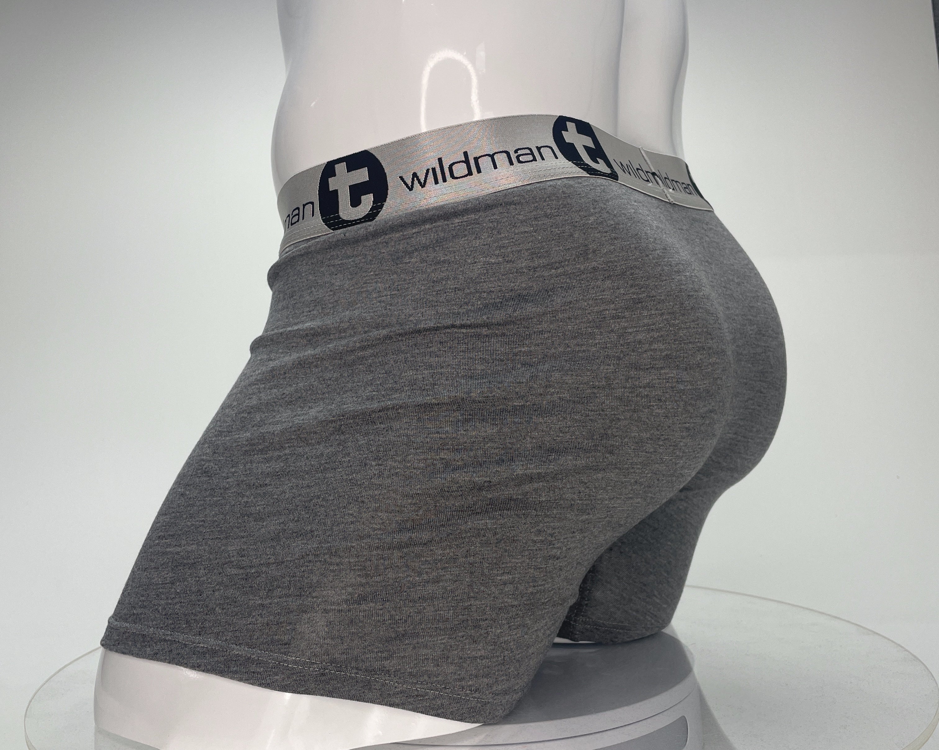 WildmanT Modal Monster Cock 5" Inseam Boxer Brief Gray - EricSaloDesign.com