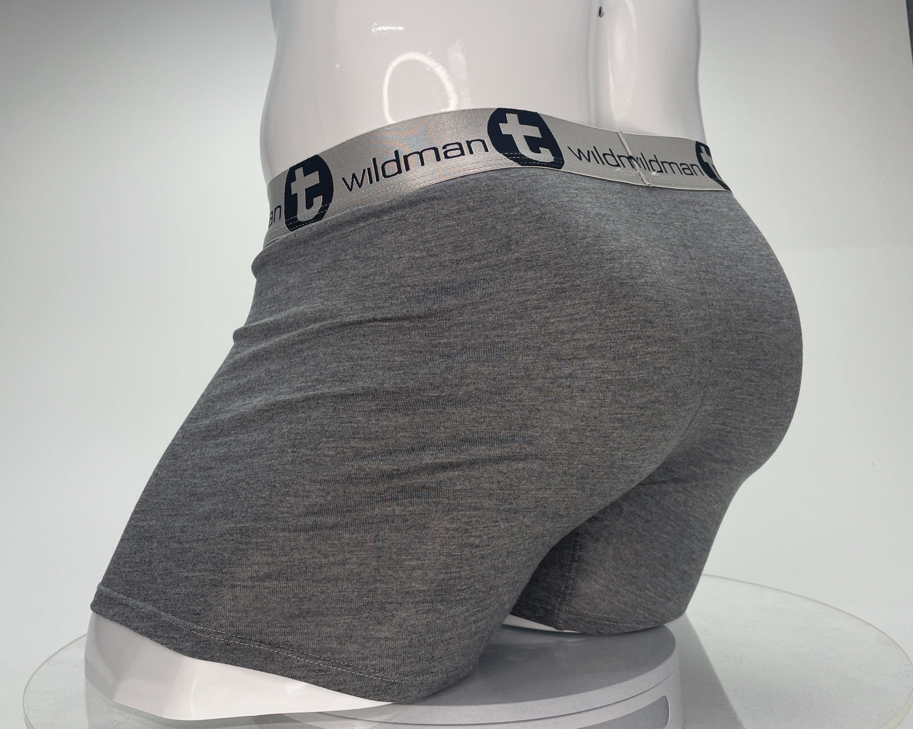 WildmanT Modal Monster Cock 5" Inseam Boxer Brief Gray - EricSaloDesign.com