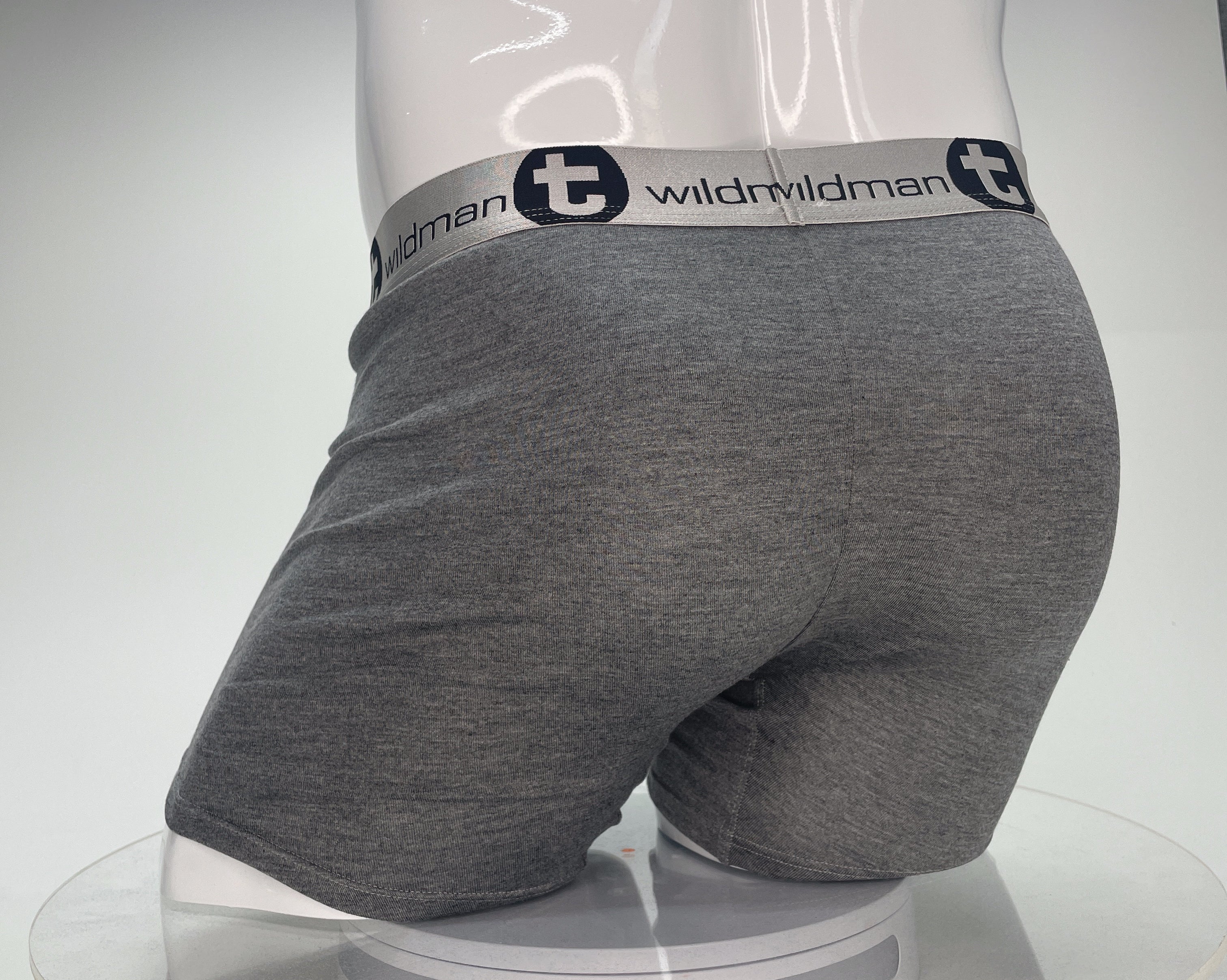 WildmanT Modal Monster Cock 5" Inseam Boxer Brief Gray - EricSaloDesign.com