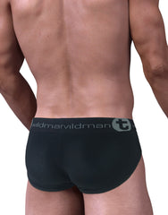 Stretch Cotton Big Boy Pouch Brief Black/Blue - EricSaloDesign.com