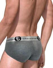 WildmanT Modal Big Boy Pouch Brief White/Gray 2-Pack - EricSaloDesign.com