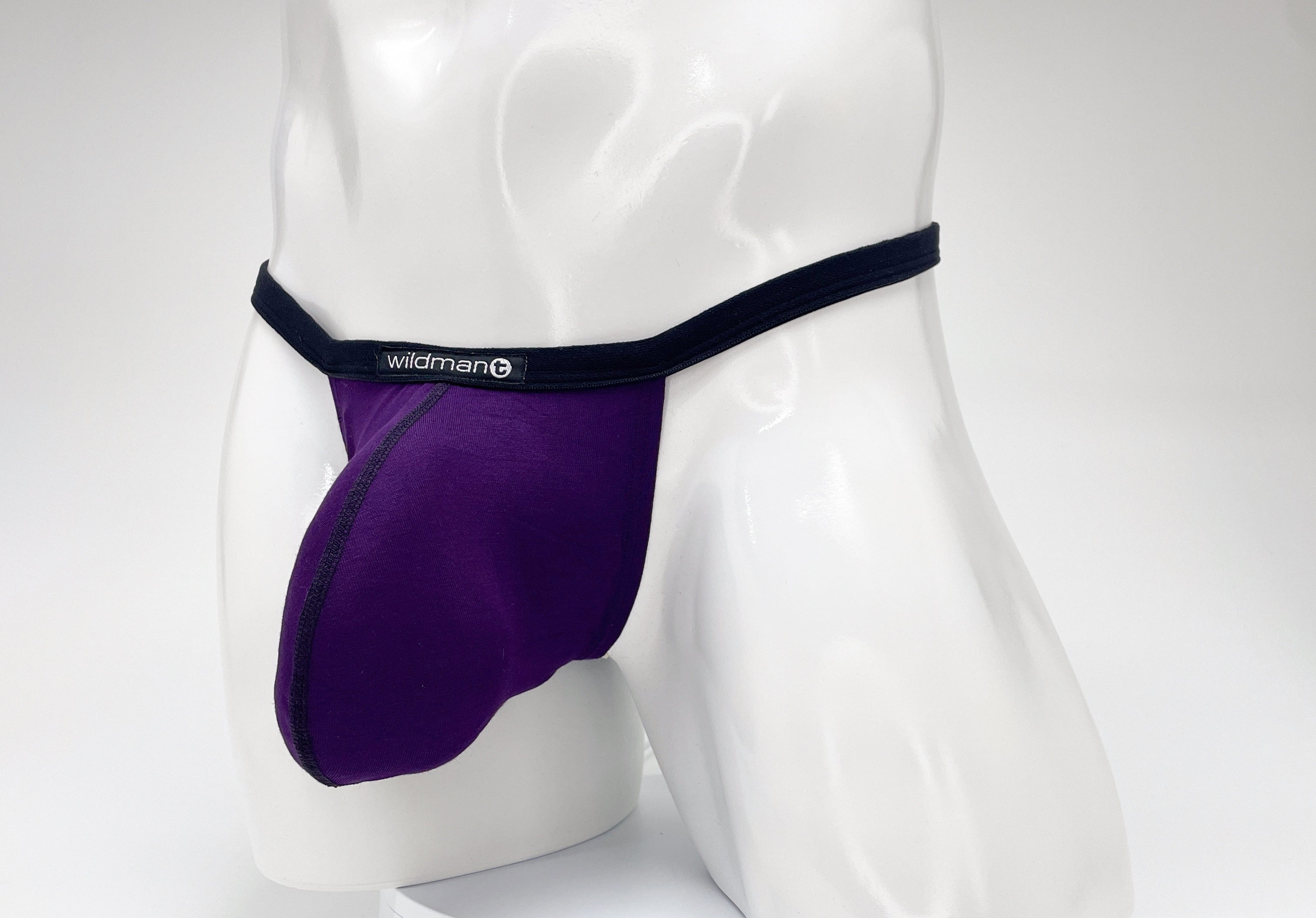 WildmanT Modal Micro Thong Big Boy Pouch Purple - EricSaloDesign.com