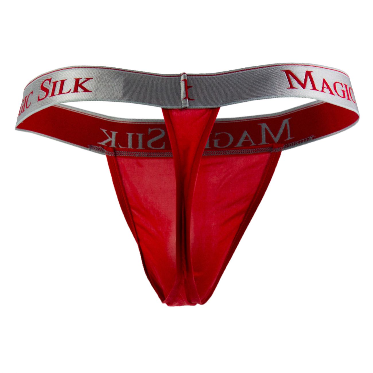 Magic Silk 4586 Seidenstrick-Mikro-String Farbe Rot