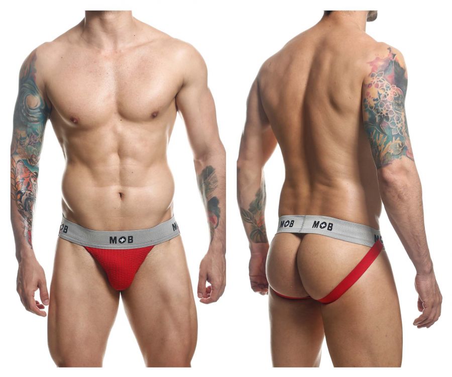 Jockstrap fétichiste classique MaleBasics MBL107 MOB 3 pouces Couleur Rouge