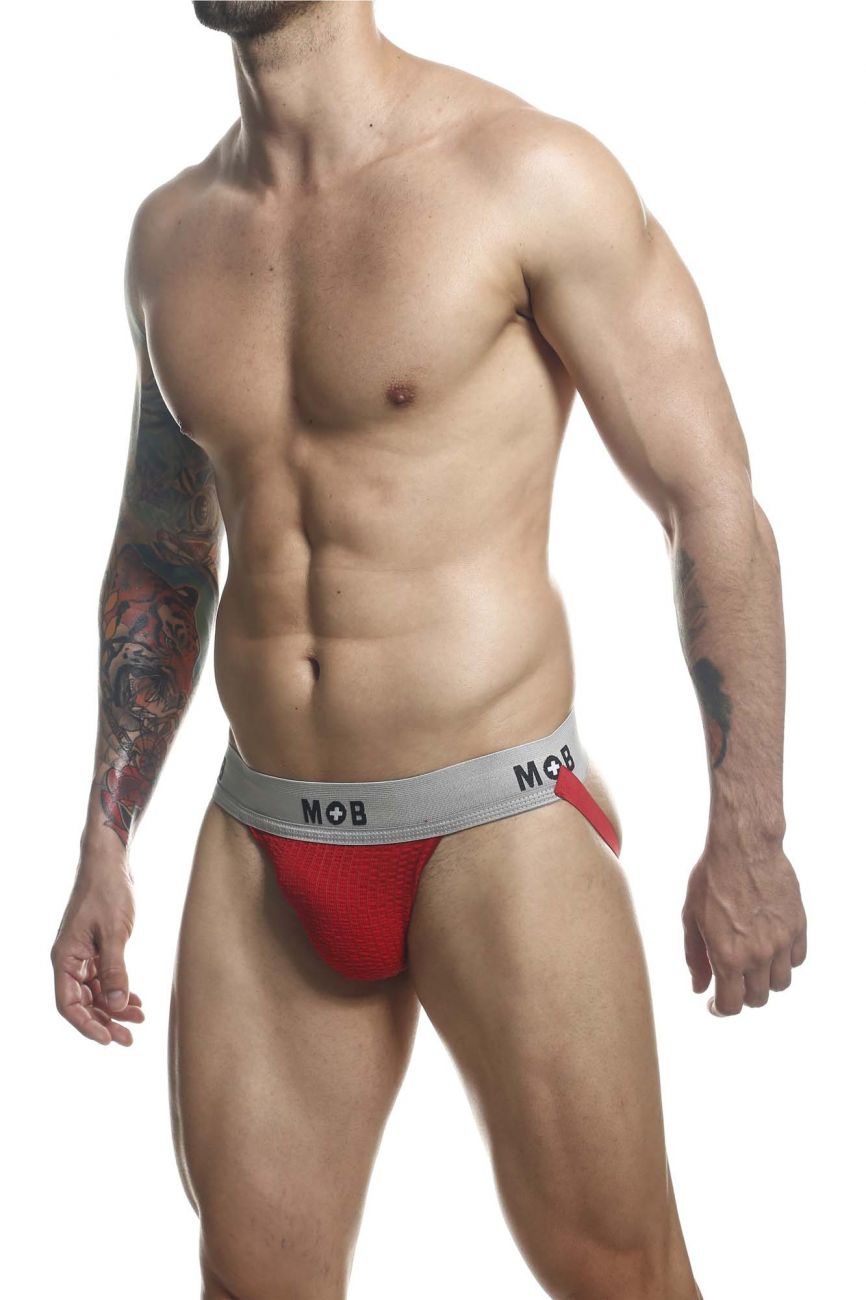 Jockstrap fétichiste classique MaleBasics MBL107 MOB 3 pouces Couleur Rouge