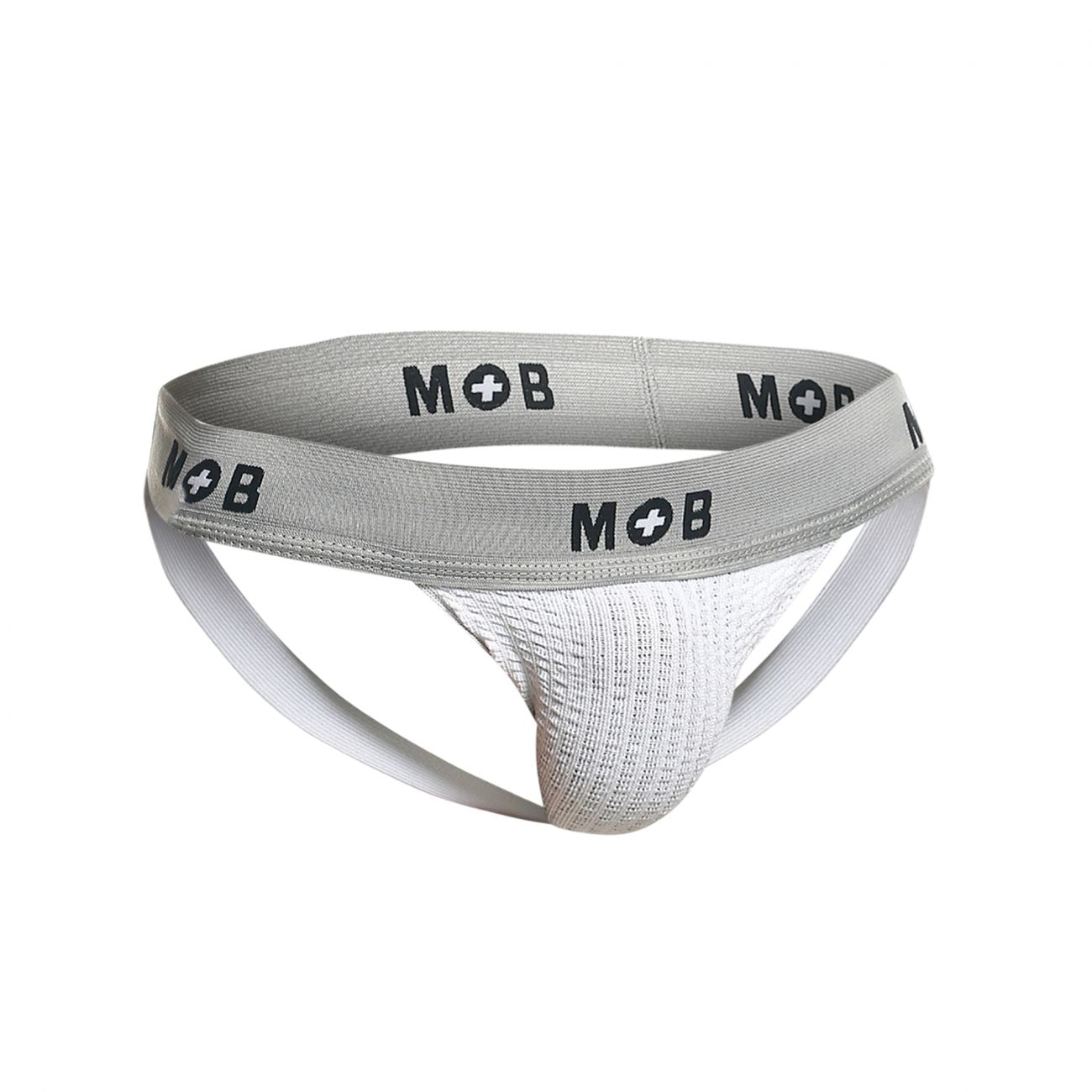 Jockstrap fétichiste classique MaleBasics MBL107 MOB 3 pouces Couleur Blanc