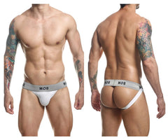 Jockstrap fétichiste classique MaleBasics MBL107 MOB 3 pouces Couleur Blanc