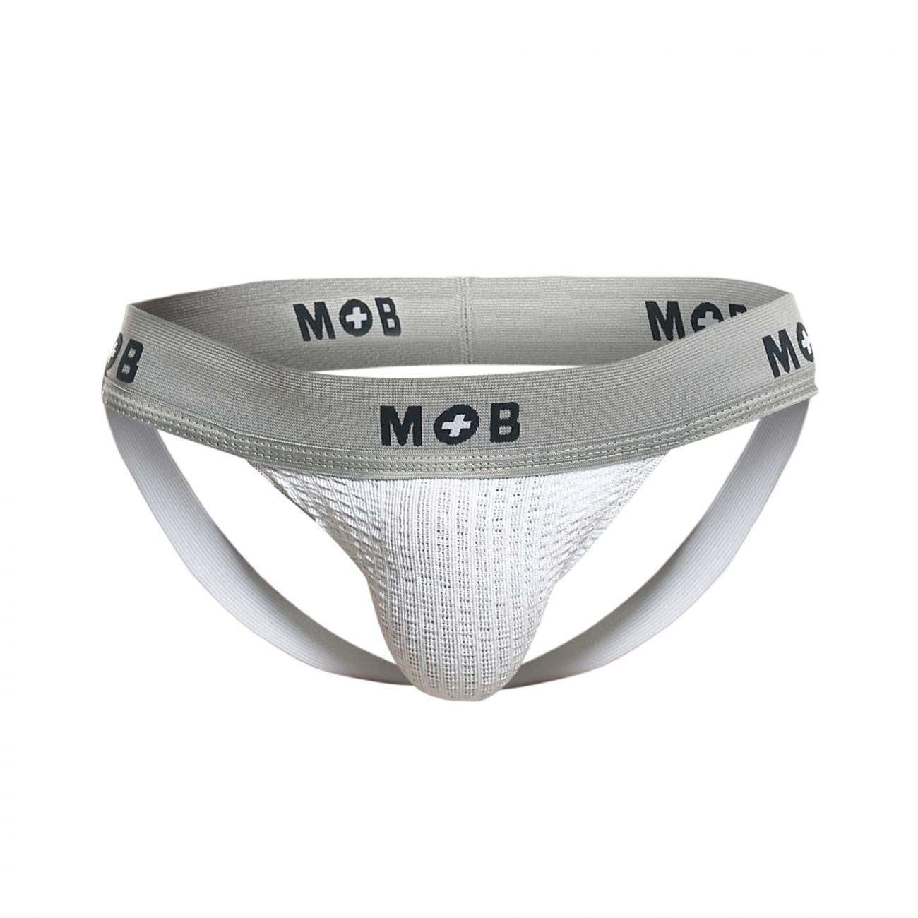 Jockstrap fétichiste classique MaleBasics MBL107 MOB 3 pouces Couleur Blanc