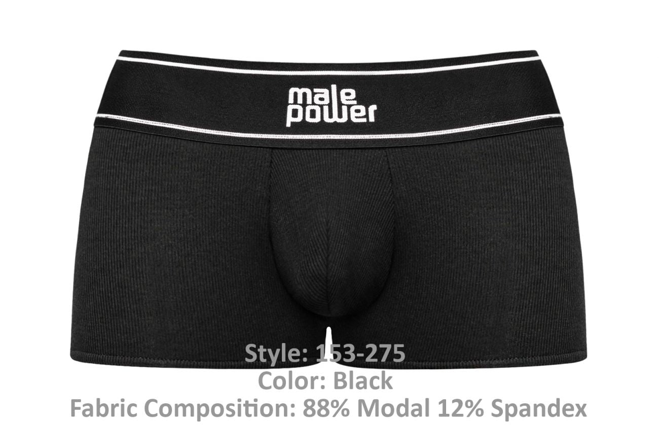 Male Power 153-275 Modal Rib Pouch Short Color Black