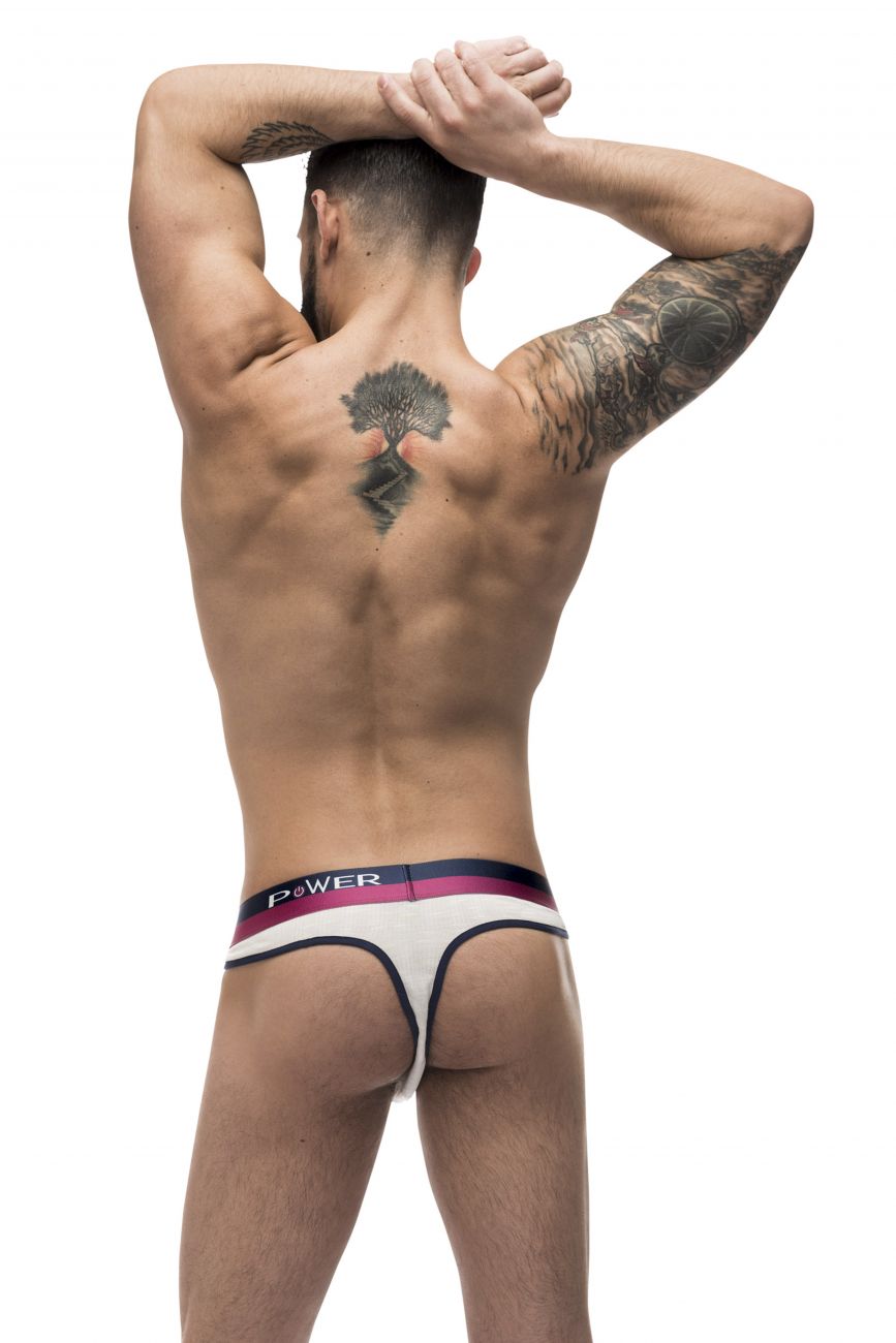 Male Power 237-246 French Terry Cutout Tangas Farbe Elfenbein