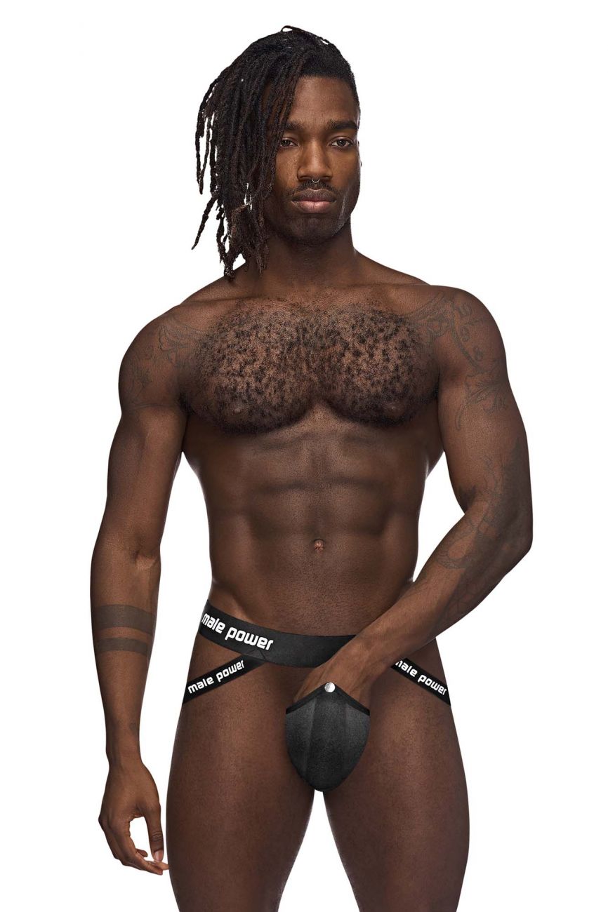 Male Power 345-267 Helm Jockstrap Farbe Schwarz