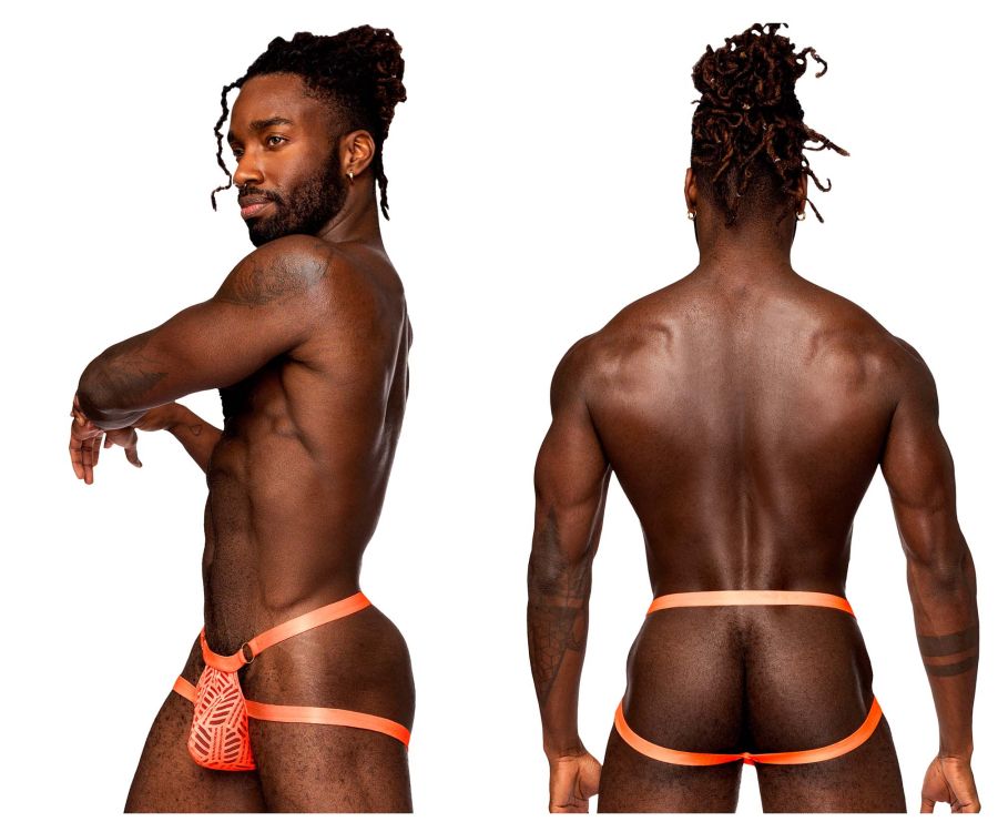 Jockstrap à anneau Rude Awakening Male Power 387-284 Couleur orange fluo