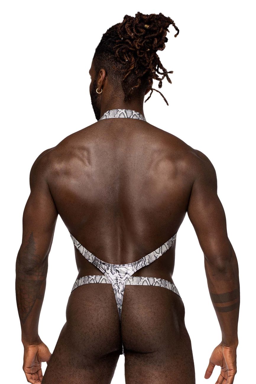 Male Power 404-282 S-naked Shoulder Sling Harness Thong Color Silver-Black