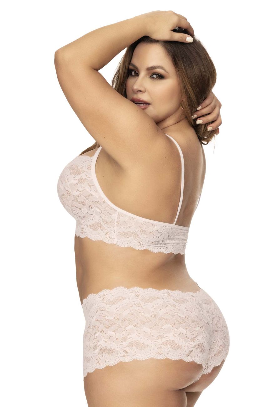 Ensemble culotte et haut en dentelle Mapale 206X Couleur Ivoire
