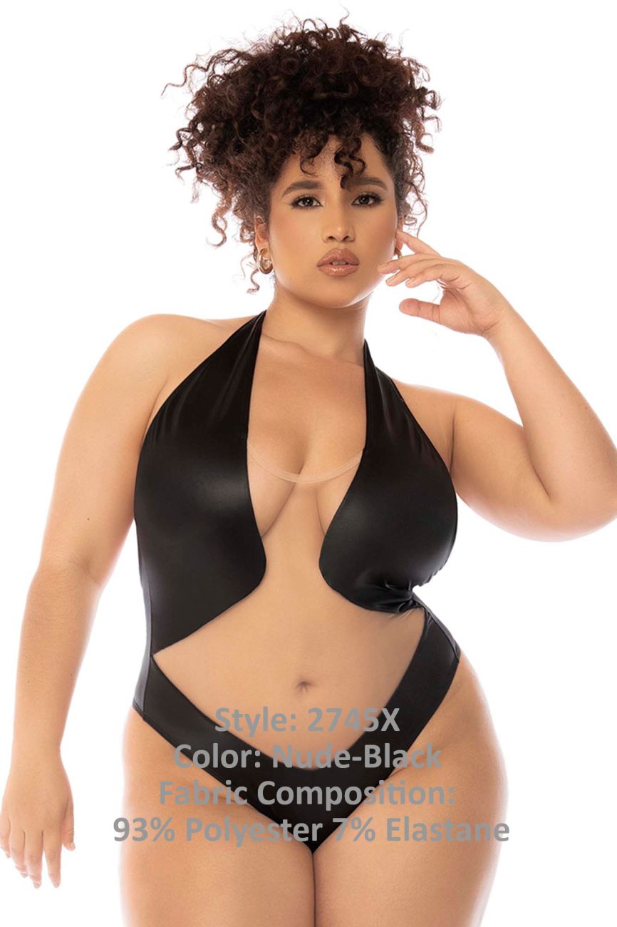 Mapale 2745X Romy Body Plus Couleur Nude-Noir