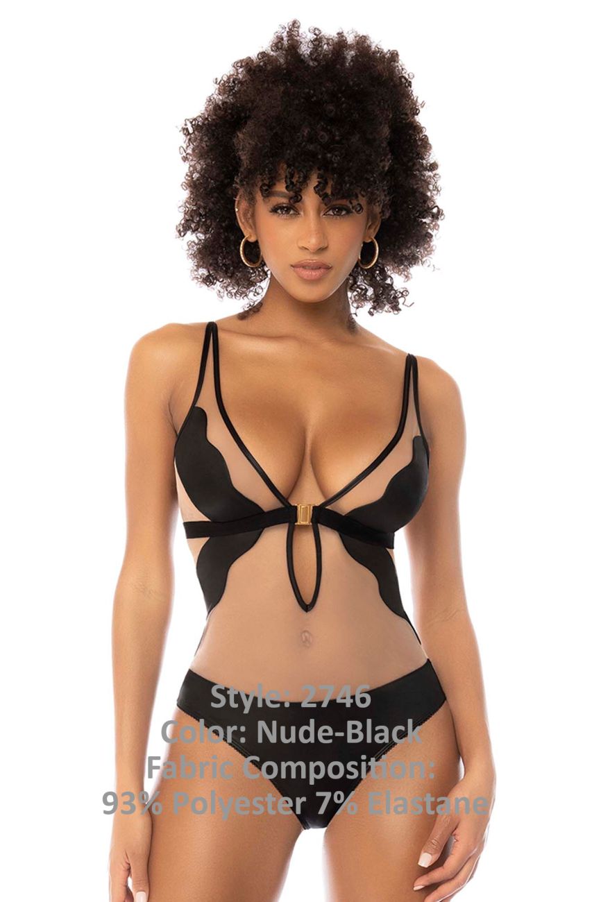 Body Mapale 2746 Fleur Couleur Nude-Noir