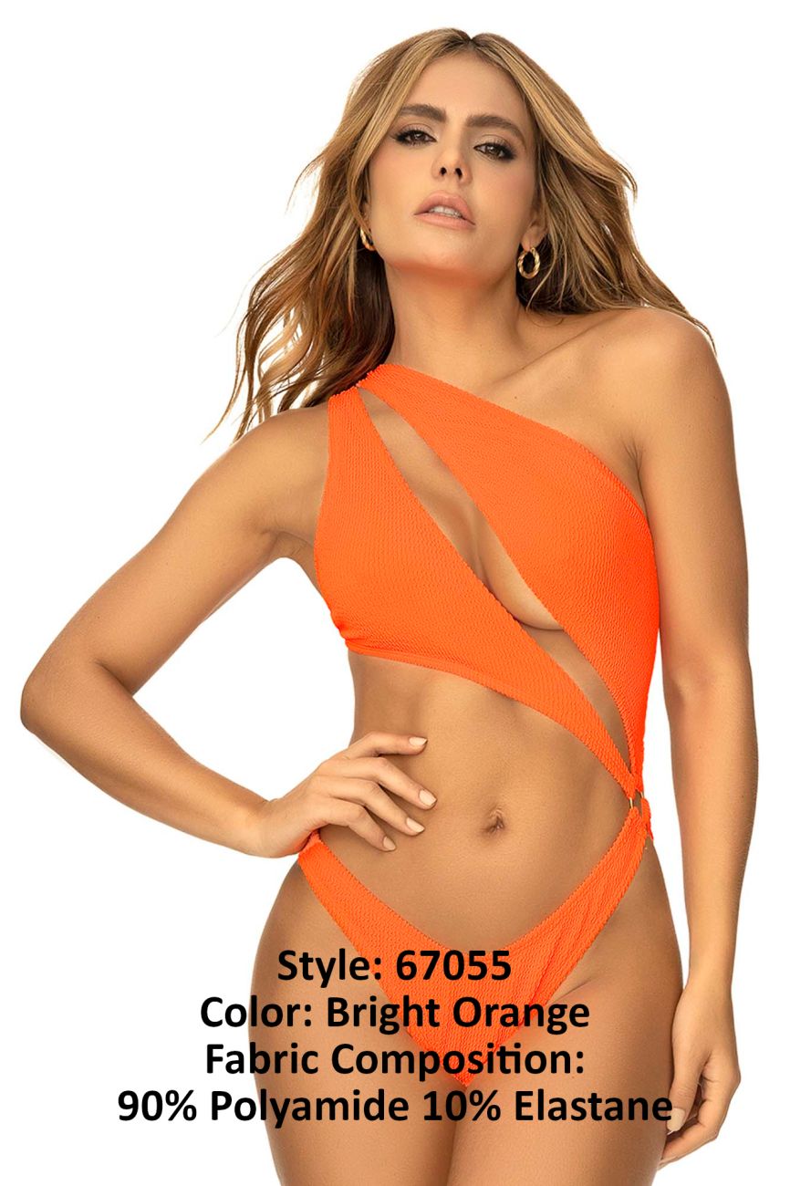 Mapale 67055 Monokini côtelé Couleur Orange vif